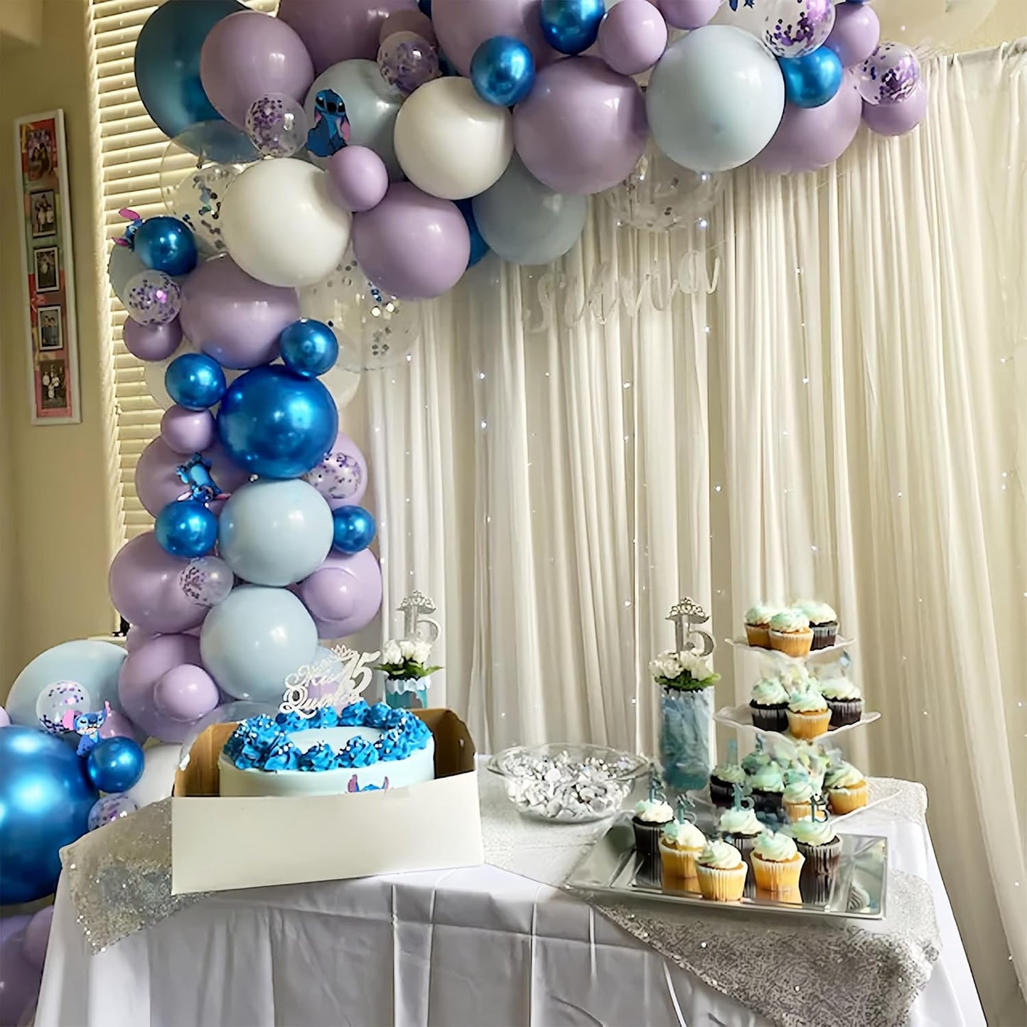 60Pcs Snowflake Balloons, Dusty Light Blue Purple Metallic Dark Blue Snowflake Clear Silver Confetti Latex Balloon for Girls Winter Wonderland Birthday Ice Baby Shower Christmas Party Decorations