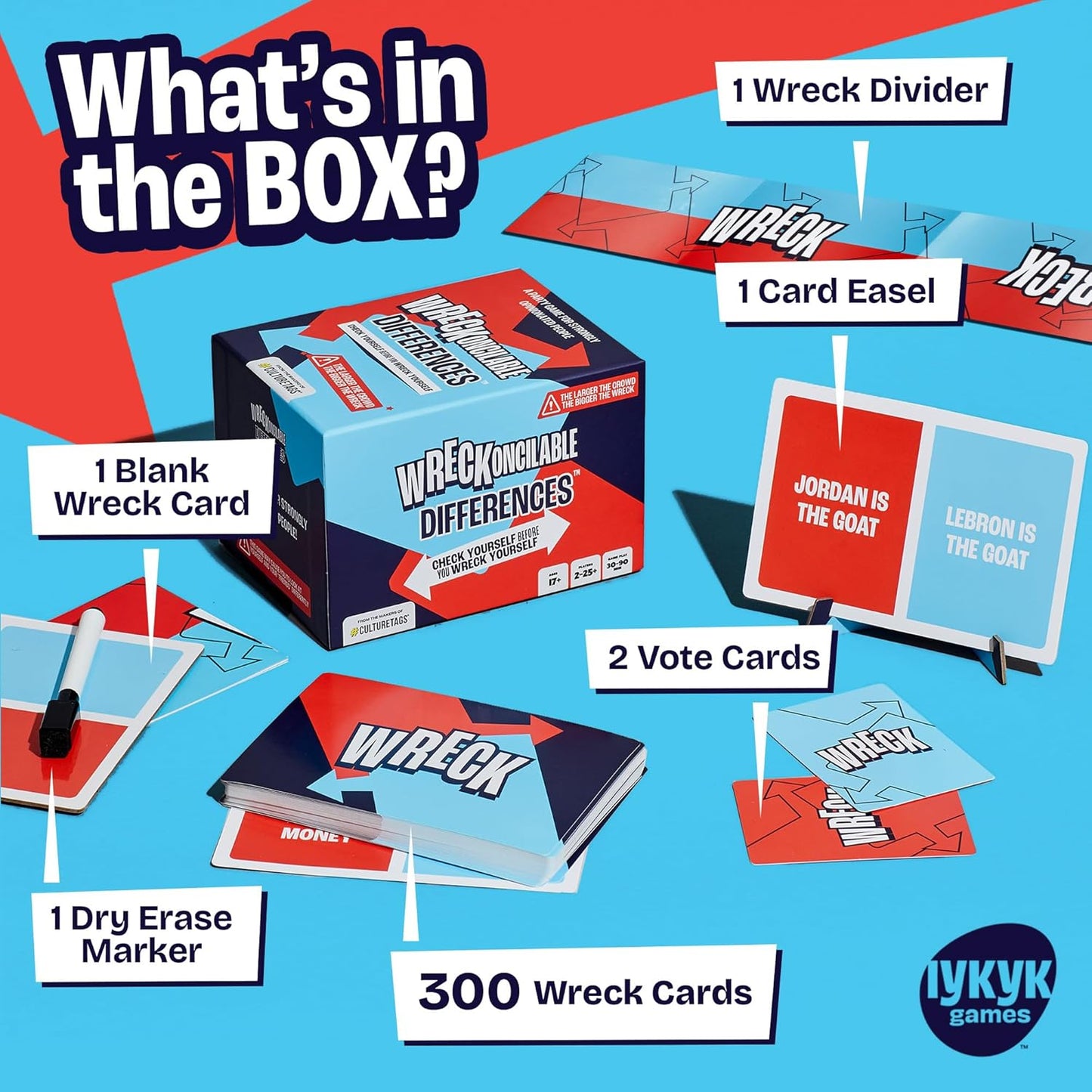 WRECKoncilable Differences – Party Game for Adults 17+ | Debate Card Games for Game Night, Kickbacks & Parties | Rock Paper Scissors Adult Game | 2-25+ Players