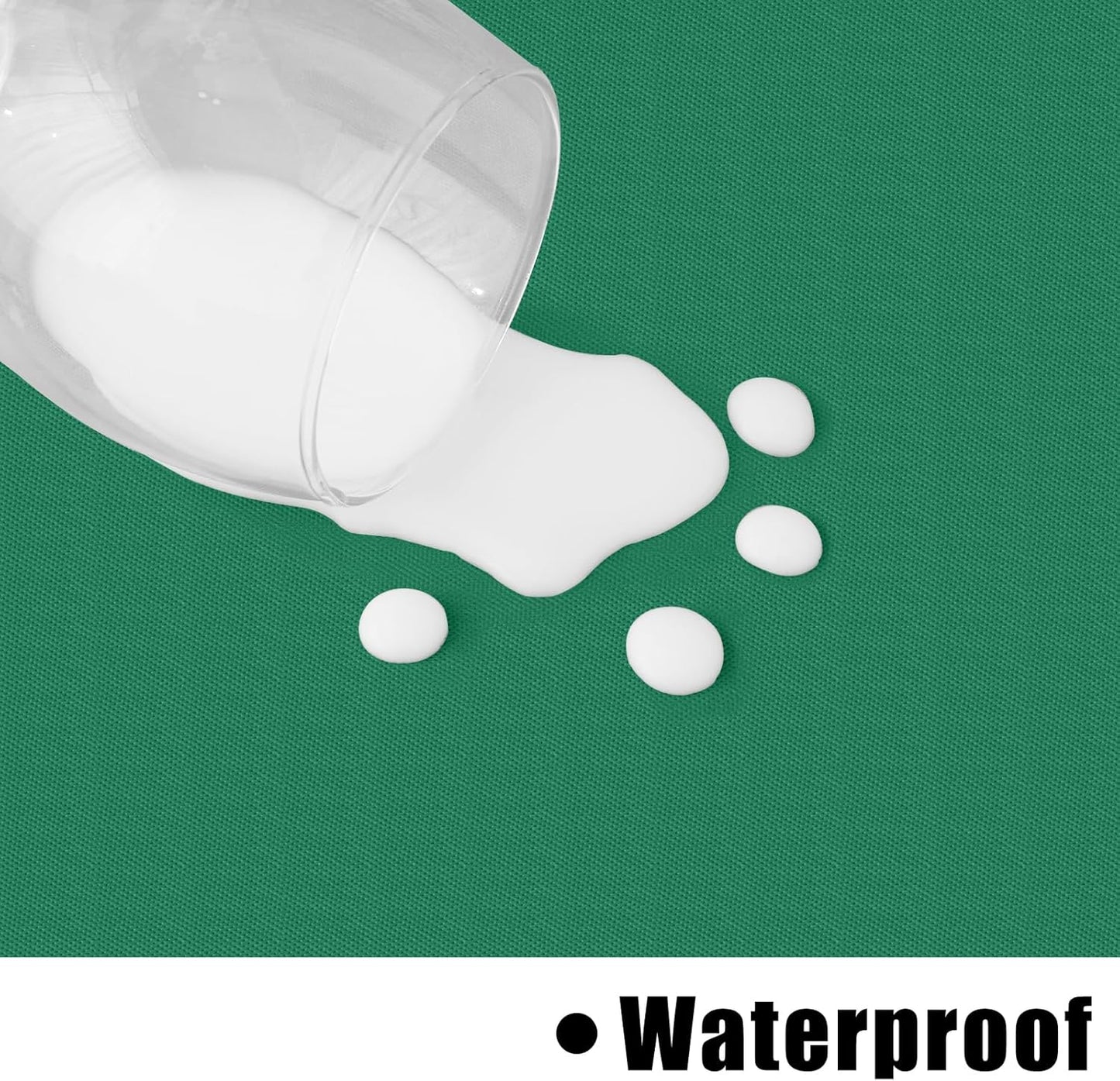 homing Round Vinyl Tablecloth, Waterproof Spillproof Plastic Flannel Backed Table Cloth, Wipe Clean Table Cover for Dining, Buffet Parties and Camping (Emerald Green, 60")