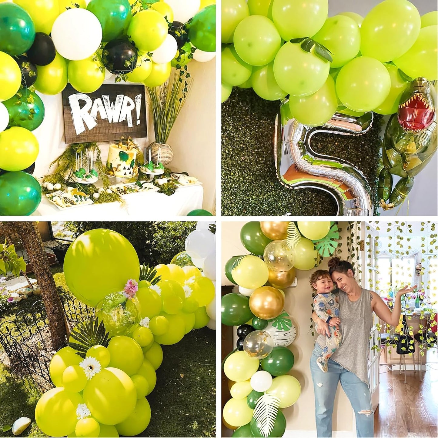 PartyWoo Lime Green Balloons 50 pcs 12 Inch Balloons for Graduation Halloween Safari Jungle Dinosaur Baby Shower Birthday Summer Party Decorations Green-Y8