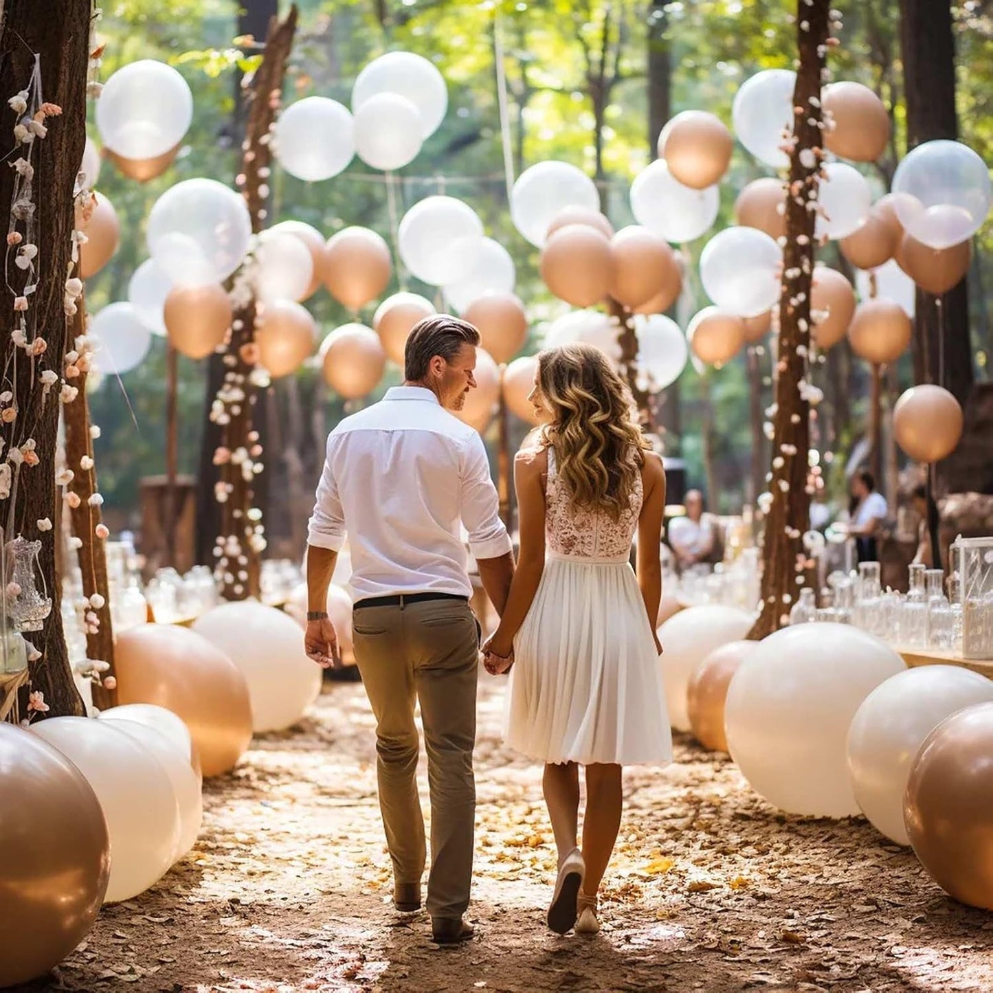 KALOR 12 Inch White Balloons, 50 Pcs Latex Helium Balloons for Kid's Birthday Party, Baby Shower, Wedding, Graduate Party Decorations