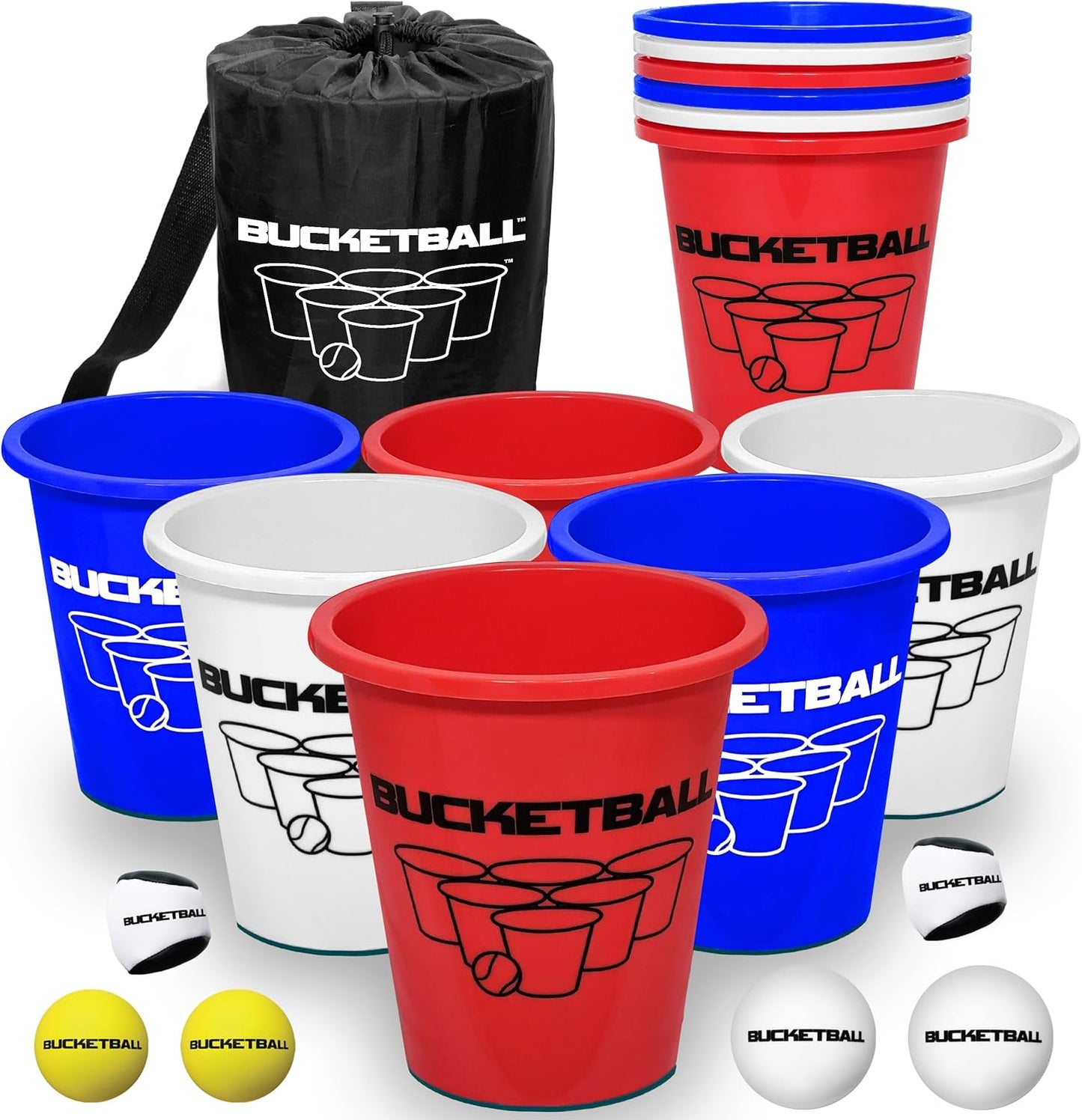 BucketBall | Original, Largest & Most Durable Brand | Supports USA Jobs | Ultimate Outdoor & Tailgate Game | Perfect for Beach, Pool, Lawn, Yard, Camping