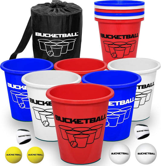 BucketBall | Original, Largest & Most Durable Brand | Supports USA Jobs | Ultimate Outdoor & Tailgate Game | Perfect for Beach, Pool, Lawn, Yard, Camping