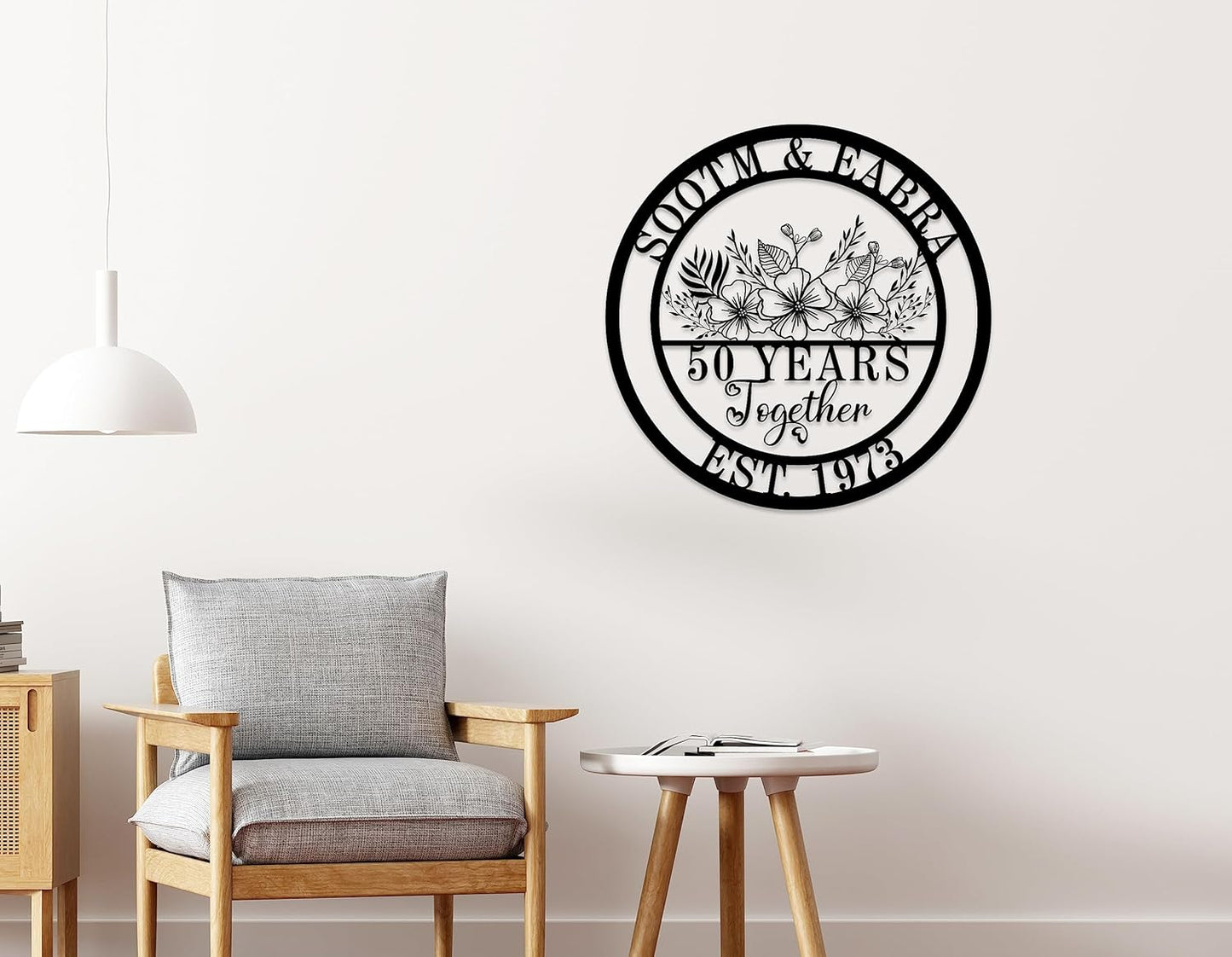 Personalized 50th/60th/25th/30th/40th/10th Anniversary Wedding Gifts for Couple Parents, Personalized 50 Year Anniversary Metal Sign Gifts, 50th Anniversary Custom Gifts, Custom Wedding Anniversary Me