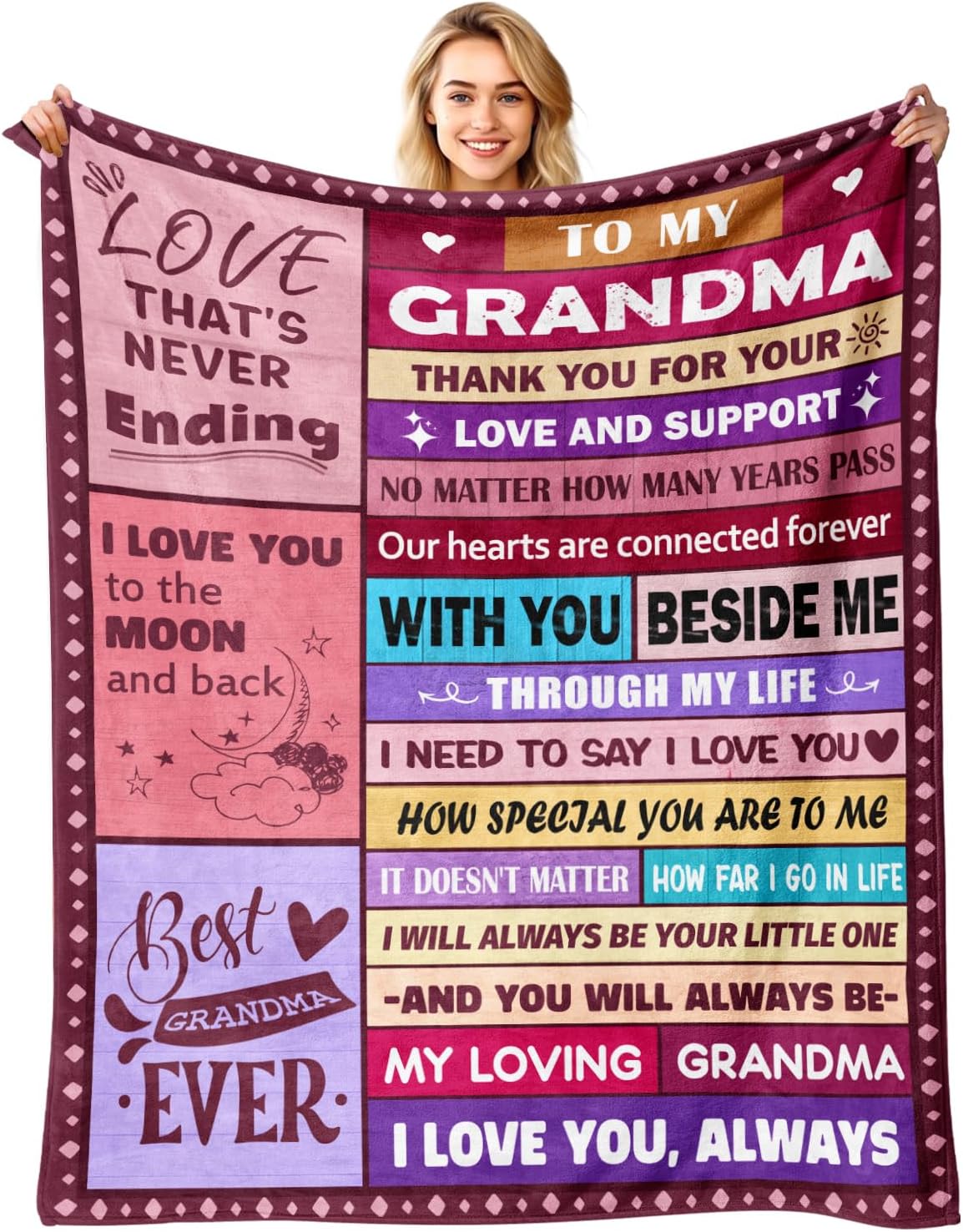 Grandma Gifts - Best Grandma Birthday Gifts - Great Grandmas Gift - Christmas Mothers Day Birthday Gift for Grandmas - Grandmoter Gift from Granddaughter Grandkids - to My Grandma's Blanket 50"x60"