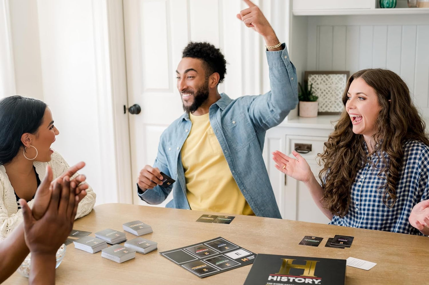 HISTORY Channel Trivia Board Game Deluxe Edition with 80s & 90s Expansion Pack - 2400 General Knowledge Questions - Christmas Stocking Stuffers Gift for Adults & Family in Pursuit of Trivial Knowledge