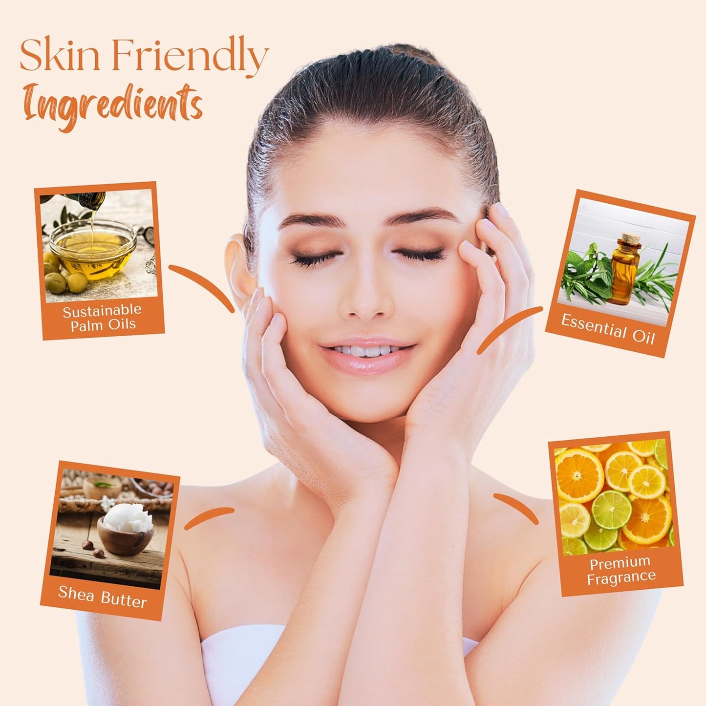 Wavertree & London Lemon Myrtle & Orange Blossom Scented Natural Soap Bars (2 Bars), 7oz Moisturizing French Triple Milled Soap enriched with shea butter - Bath & Body Bars [100% Naturally derived]