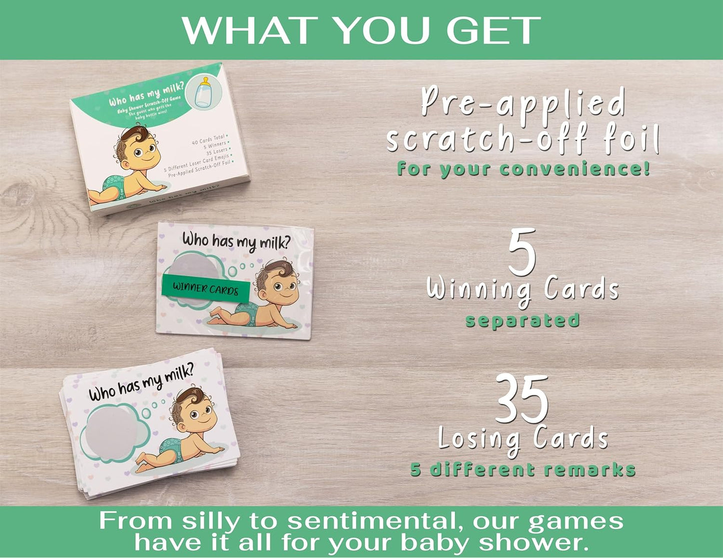 Party Hearty Baby Shower Games for Girl and Boy, 40 Emoji Scratch Off Lottery Tickets, Baby Games Ideas, Scratch Off Game