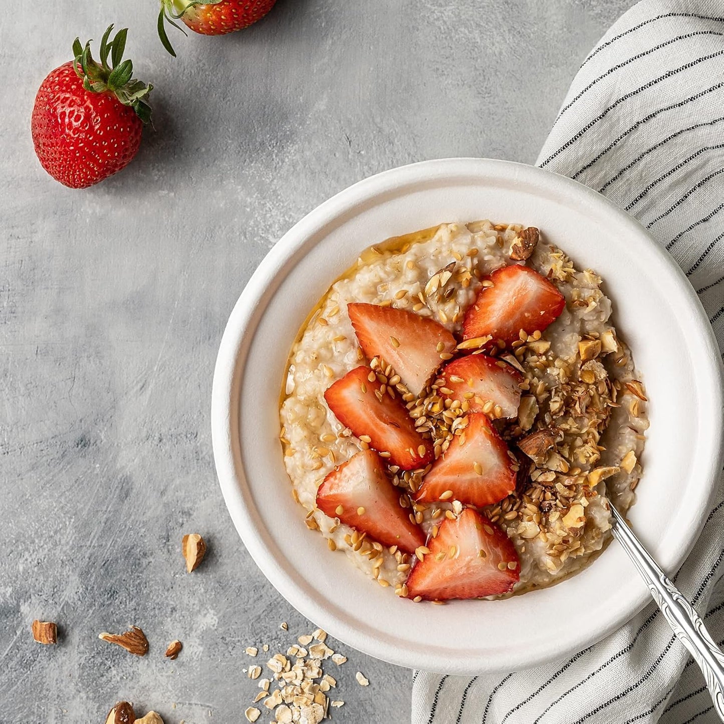 Paper Bowls Disposable Bowls Compostable [1000 Pack] Bulk 12 oz Biodegradable Bowl - Case Pack Good For Hot Soup Chili - Made from 100% Sugarcane, Eco-Friendly Bagasse Bowls Natural [1000 Pack/Case]