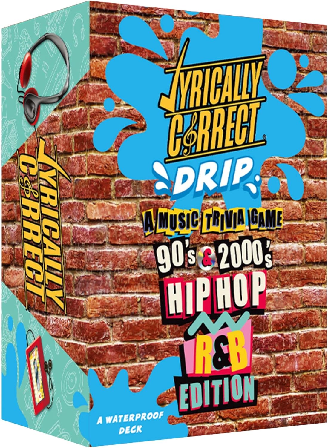 Lyrically Correct OG Waterproof 90s & 2000s Hip Hop and R&B Trivia Card Game – Durable, Splash-Proof Party for Adults, Travel, Outdoor Fun, Camping, Family Game Night
