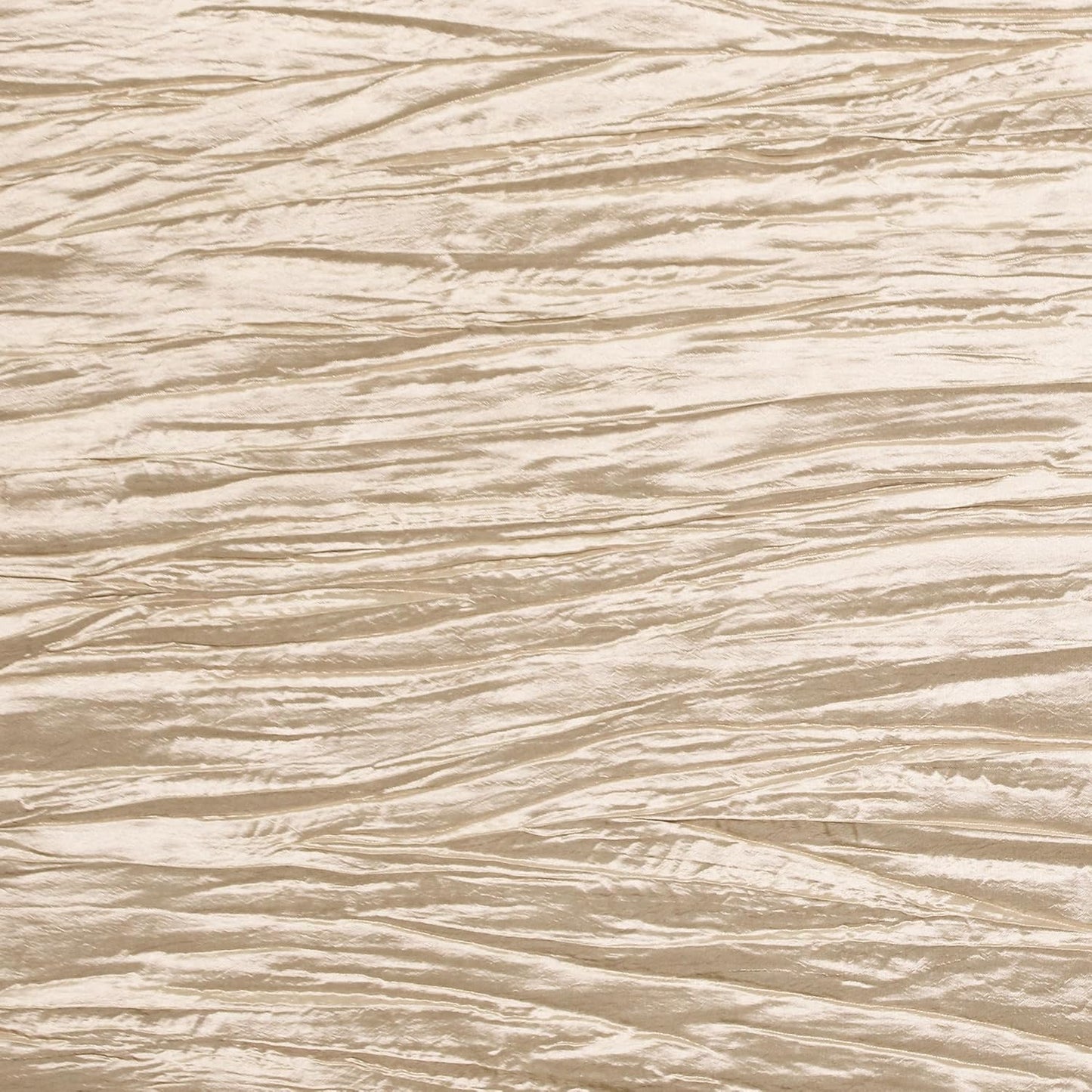 YOUR CHAIR COVERS - 60 x 102 inch Rectangular Crinkle Taffeta Tablecloth - Champagne, Rectangle Table Linens for 6 ft Rectangular Tables, Wedding Crushed Table Cloth