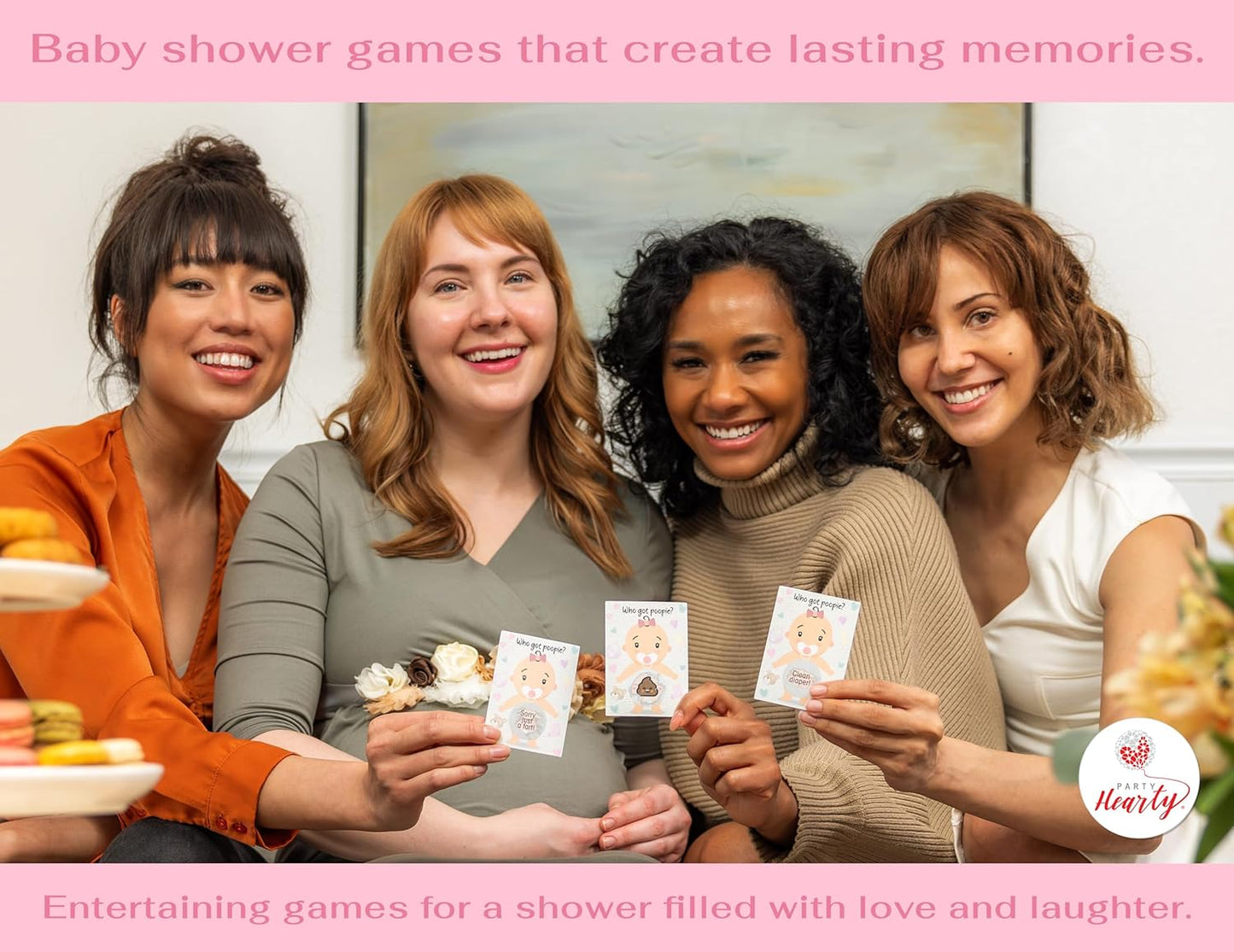 Party Hearty Baby Shower Games for Girl, 66 Poopie Emoji Scratch Off Lottery Tickets, Baby Games Ideas, Scratch Off Game