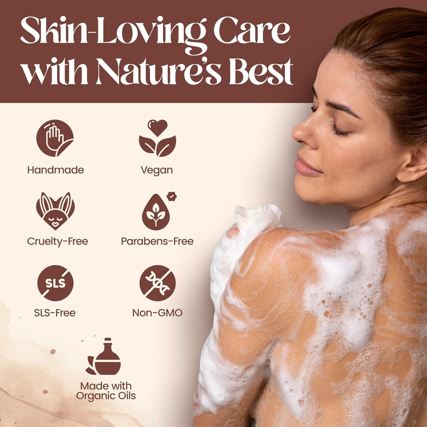 Mary Case All Natural Bar Soap for Men & Women (Set of 4) - Pine Tar Bath Soap Bar with Olive, Coconut, and Pine Oils & Dried Mint Leaves - Vegan Bath Soaps for Revitalizing & Soothing Skin