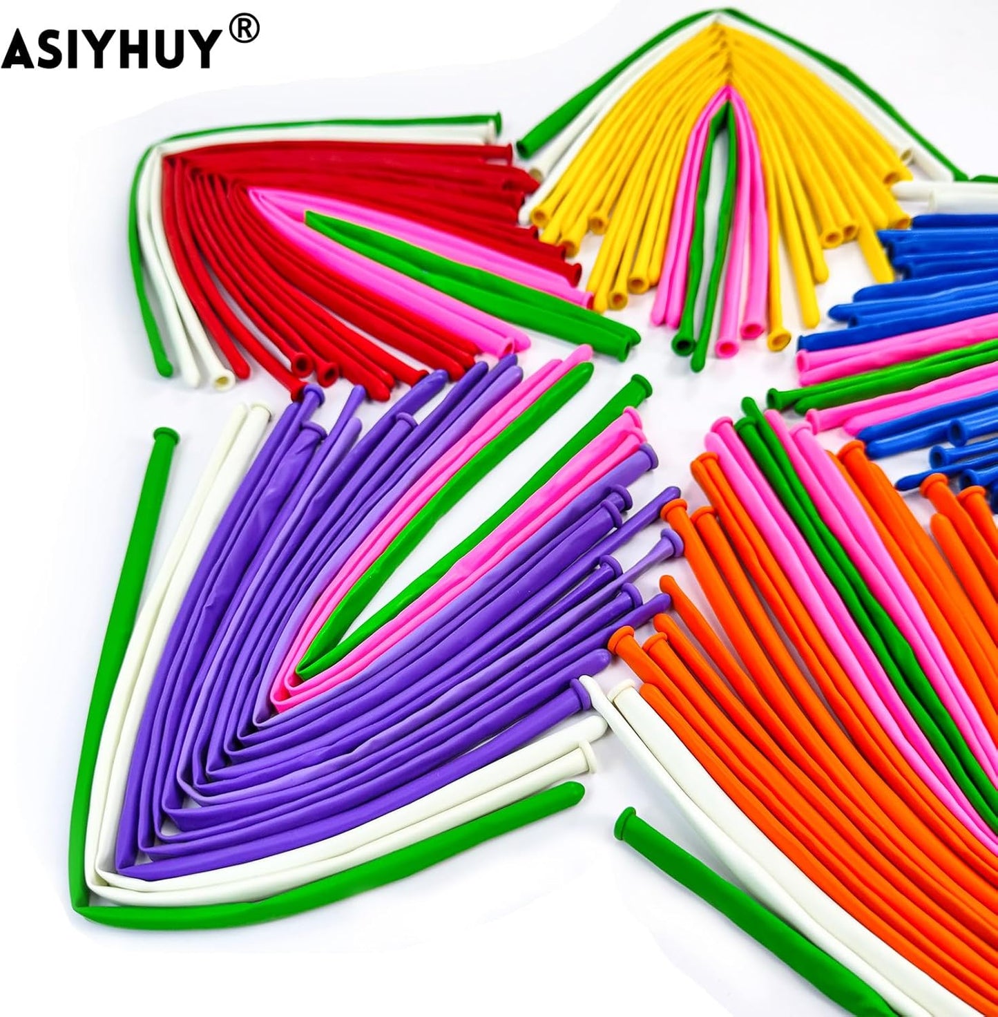 ASIYUHY 260 long balloons 100 Pack Twisting Animal Balloons Assorted Color Thickening Latex Modeling Long Magic Balloons for Animal Shape Birthday Weddings Christmas Party Decoration