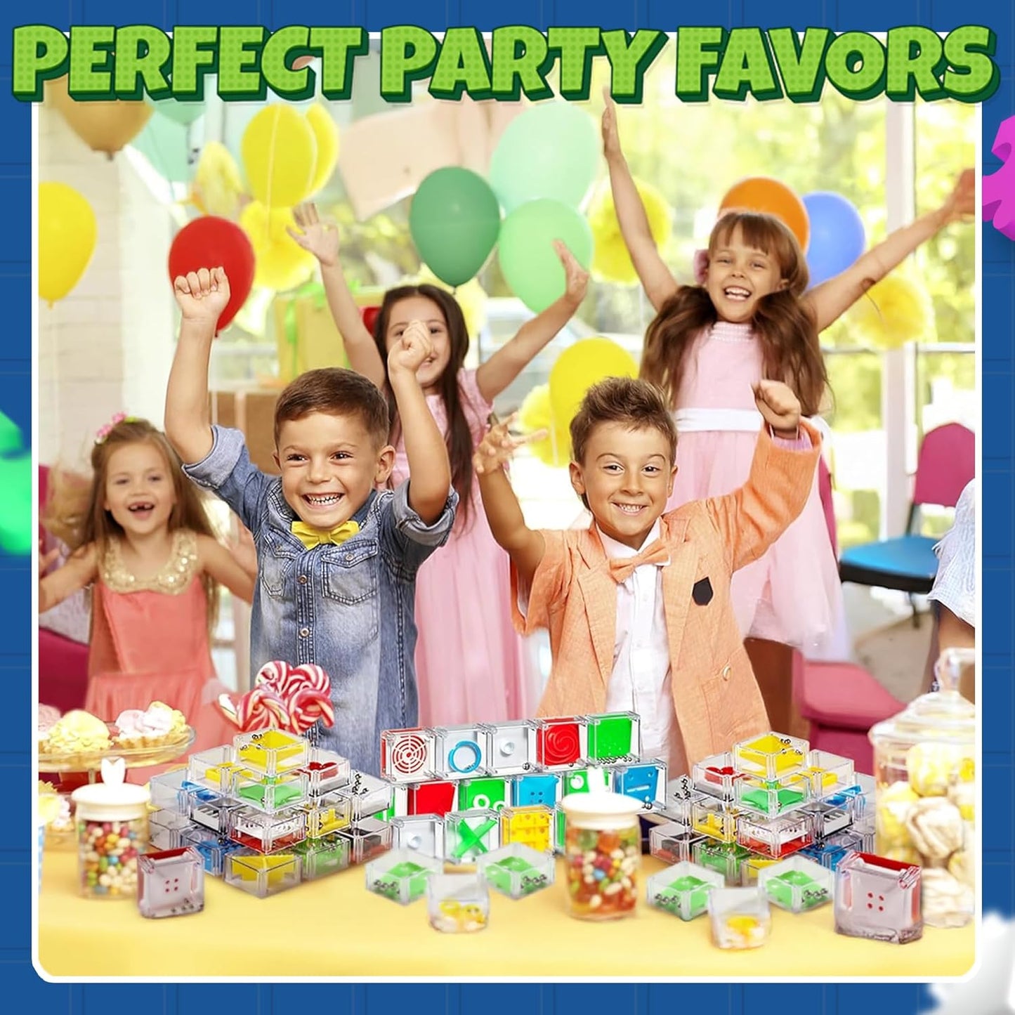 Bedwina Mini Cube Puzzle Box Set, 72-Pack Balance IQ Party Favor Games for Kids, Teens, Adults, 1.5 Inch Mini Games for Kids 3D Brain Teaser Maze Ball Puzzles Toy Stocking Stuffers Bulk