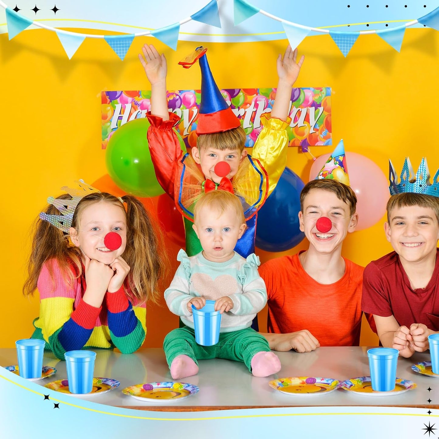 Yungyan 50 Pack 16oz Stadium Cups Reusable Plastic Cups Blank Drink Tumblers for Parties, Events, DIY Projects, 4.5 x 3.54 x 2.72 Inch (Light Blue)