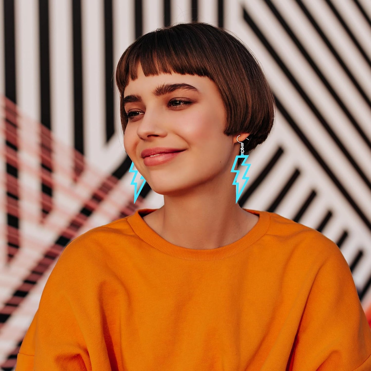 80s 90s Neon Earrings for Women Retro Cassette Tape Hoop Earring Candy Color Lightweight Acrylic Stud Dangle Earrings for 80S Costume Outfits Dancing Glow Party Accessories