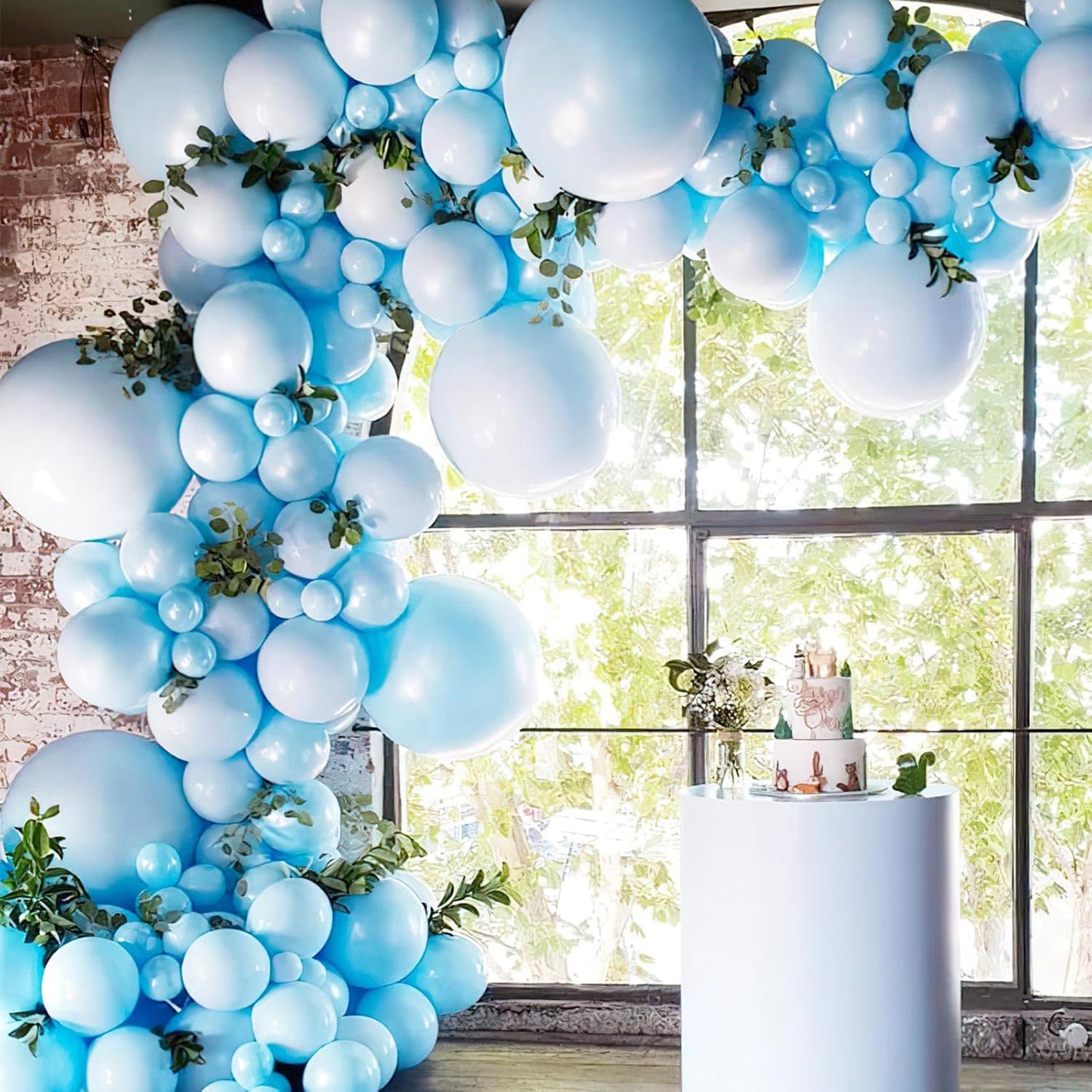 PartyWoo Light Blue Balloons 50 pcs 12 Inch Baby Pastel Sky Aqua Blue Latex Helium Balloons for Graduation Baby Shower Gender Reveal Wedding Under the Sea Birthday Party Decorations Blue-Y4