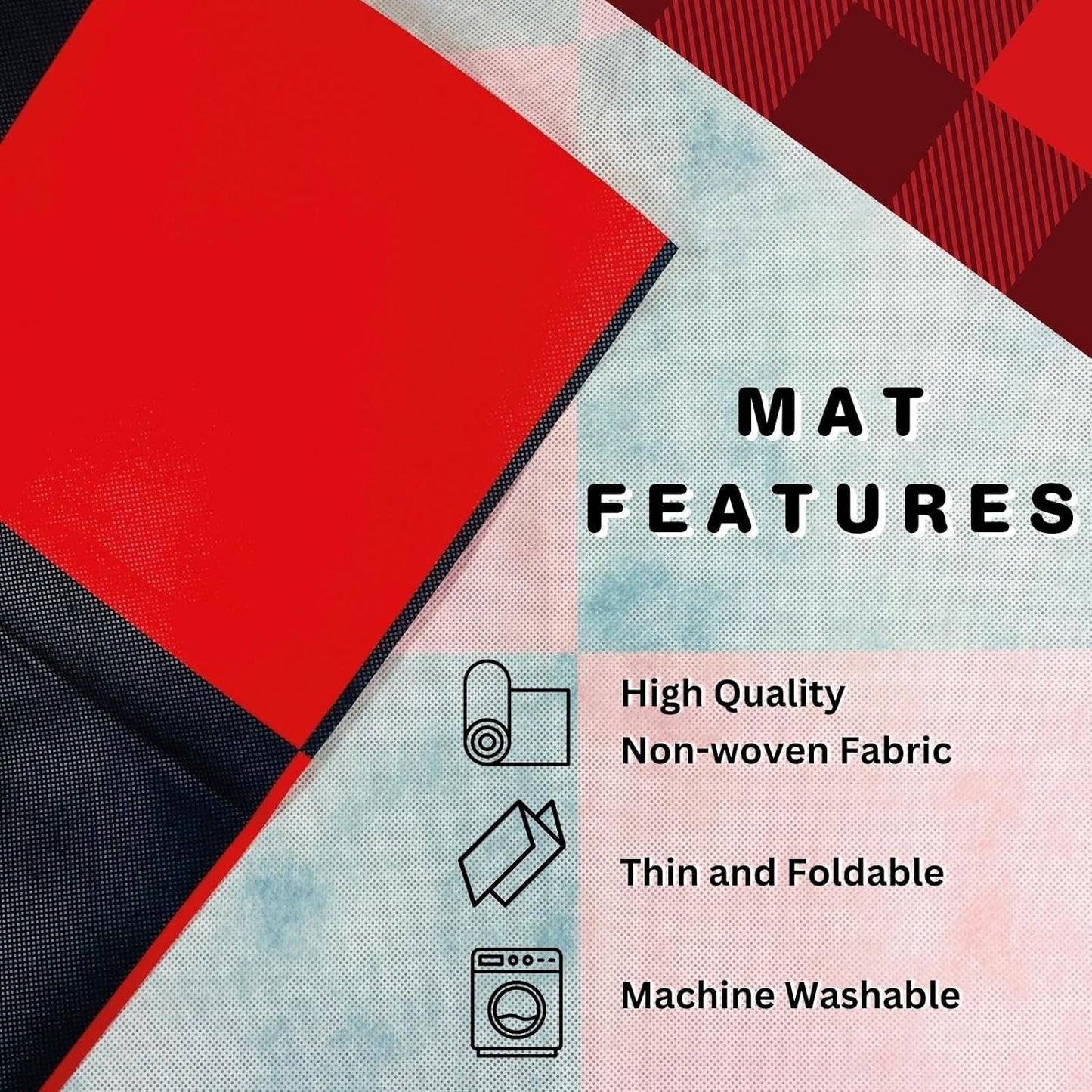 Jumbo Checkers Set with Storage Bag - 58 inch mat - Outdoor & Indoor Play Toys, Backyard Board Games, Family Party, Birthday for Toddlers Ages 5 6 7 8 Year Old - Amazon Exclusive