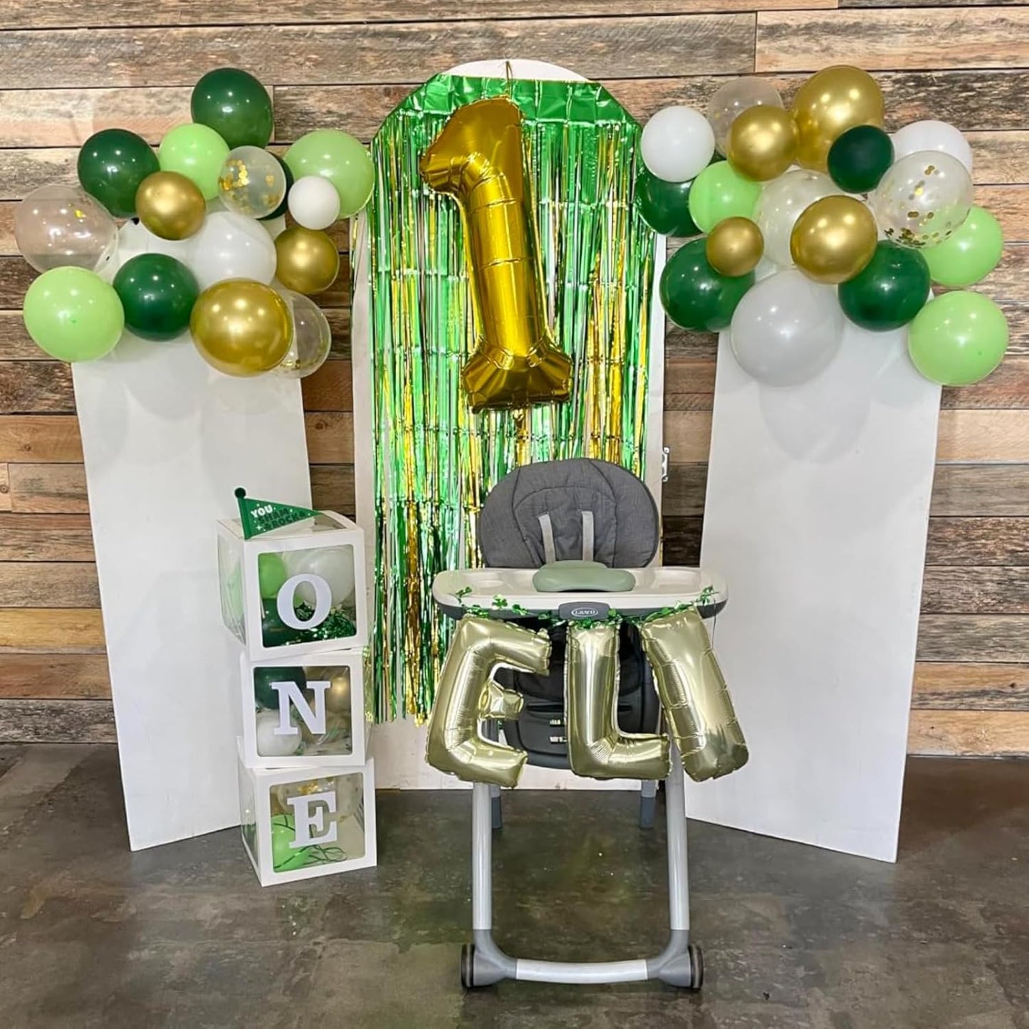 Green and Gold Balloons, 60 pcs 12 inch Different Shades Green and Metallic Gold Balloons, Helium Latex Balloon Set for Jungle Safari Birthday, Graduation, Wedding, St. Patrick’s Day Party Decoration