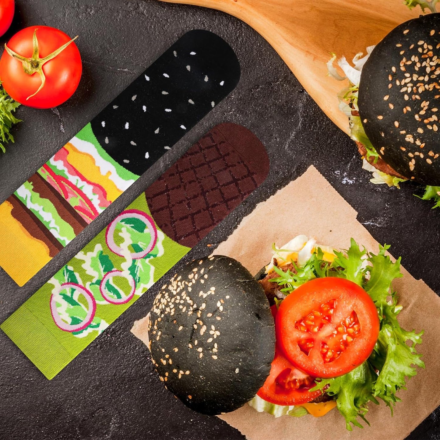 AGRIMONY Funny Burger Hot Dog Tacos Popcorn Socks Box -Easter Fathers Birthday Gag Christmas Gifts for Men Teen Boys Women