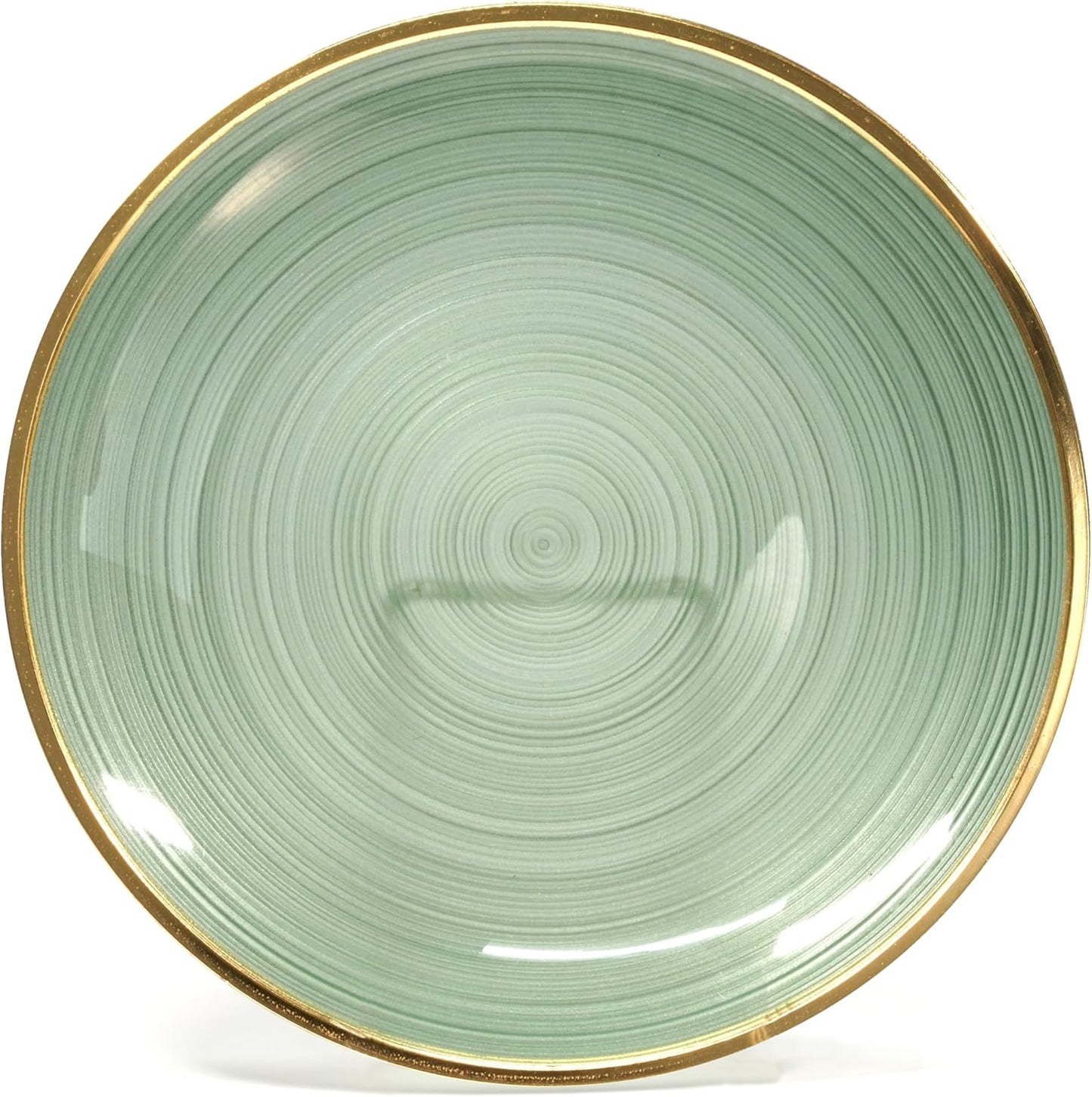 " OCCASIONS " 240 Plates Pack,(120 Guests) Premium Wedding Party Disposable Plastic Plates Set -120 x 10'' Dinner + 120 x 7'' Salad/Dessert (Belize in Green & Gold)