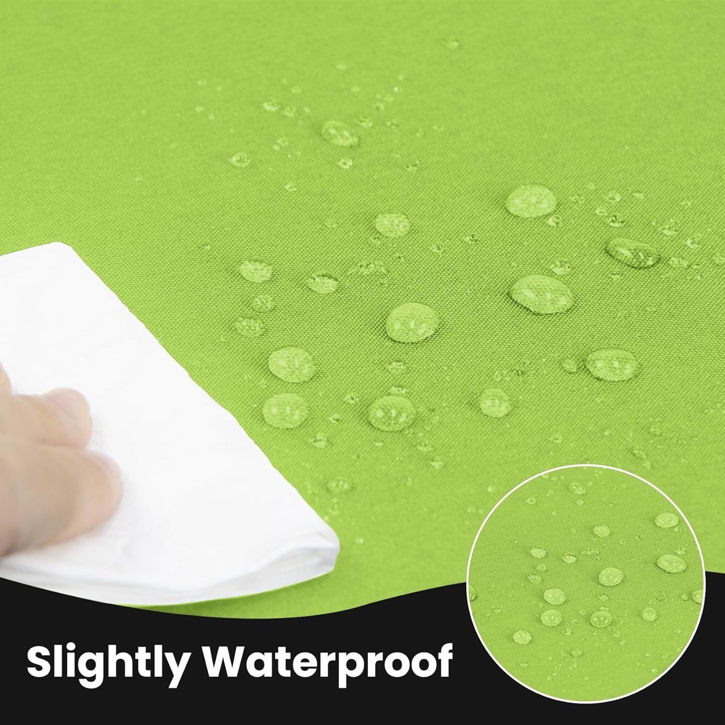 2 Pack Fitted Tablecloth for 8 Foot Rectangle 96 x 30 Inch Apple Green Table Covers Water Resistant Polyester Cloth for Folding, Parties,Display, Trade Show (Apple Green)