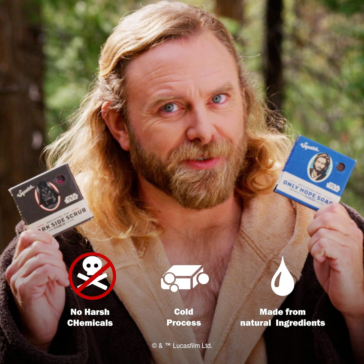 Dr. Squatch Star Wars Soap Collection Episode 1 with Collector’s Box - Men’s Natural 4 Pack Bundle - Star Wars Soap for Men