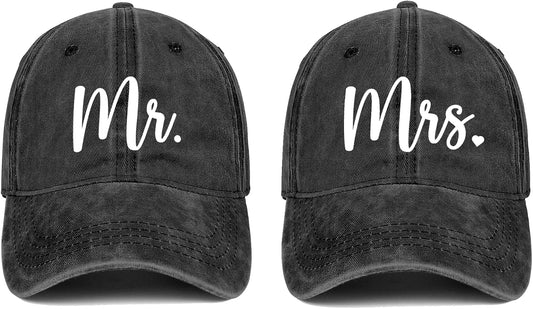 Mrs Bride Hat Bridal Shower Gifts Wedding Mr Couple Gift Cap Black