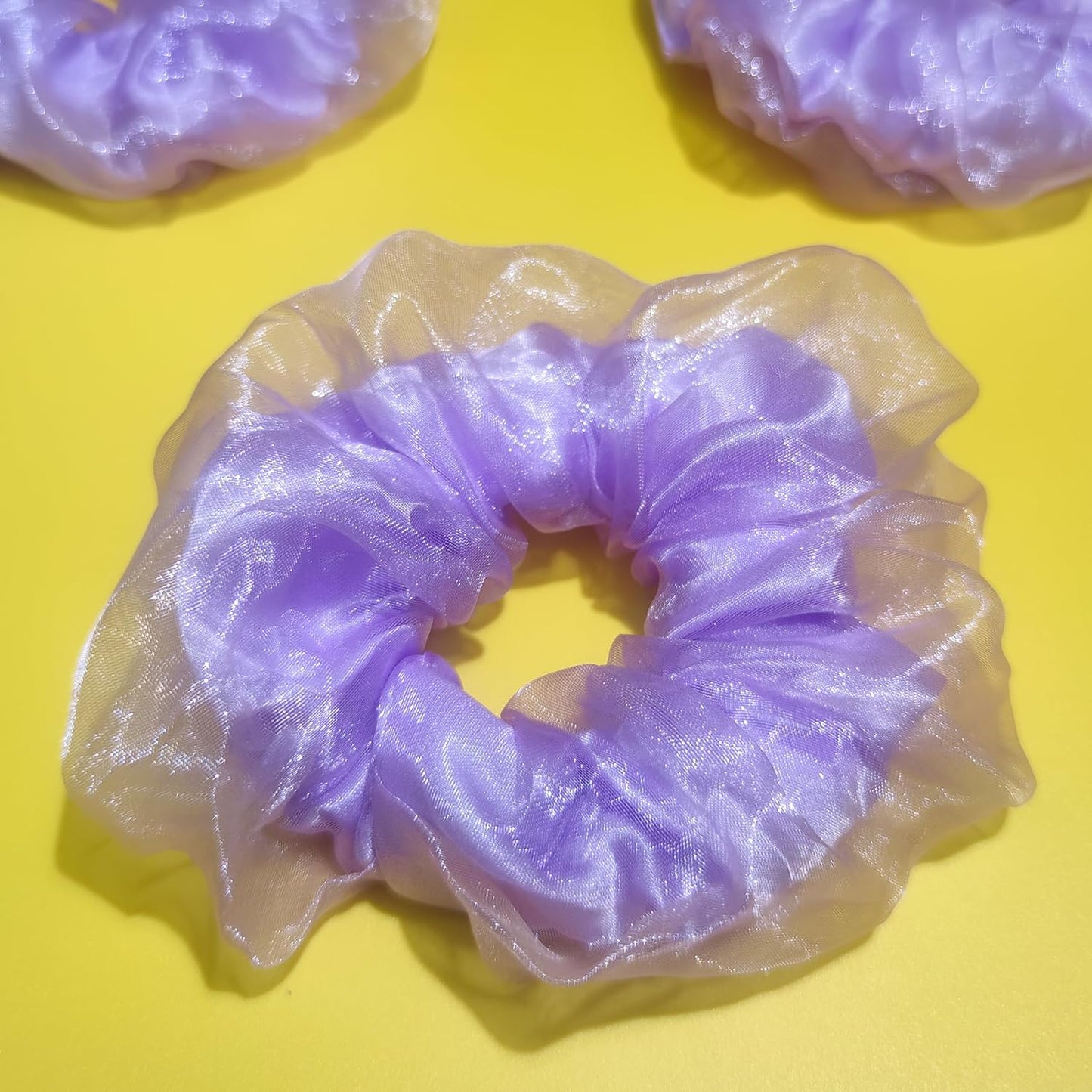 Light Up Scrunchies, Mother's Day Gifts Hair Ties Glow in the Dark Party Supplies Glow Sticks Party Favor Festival Rave Accessories for Neon Party, Fun Hair Scrunchies (9PCS-Purple Set)