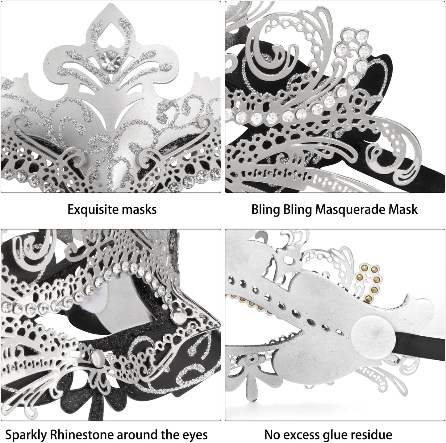 Coddsmz Couple Masquerade Mask Set - Venetian & Mardi Gras Mask for Women & Men