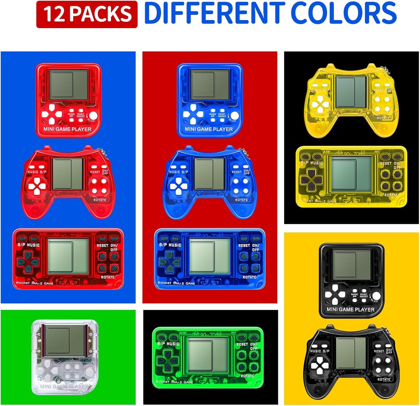 12Pcs Video Game Party Favors for Kids, Arcade Video Game Keychain Video Game Party Supplies