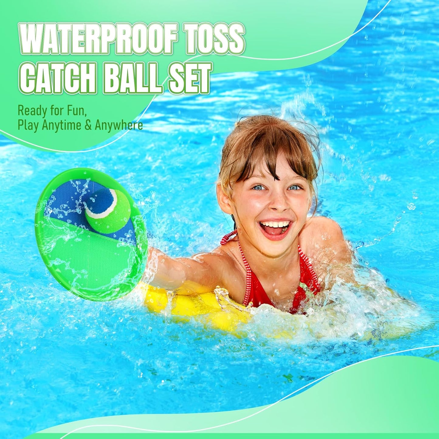 Toss and Catch Ball Game - Ideal Outdoor Beach, Pool & Yard Toy for Toddlers and Kids Ages 4, 5, 6, 7, 8+, Perfect for Boys Girls - Great Birthday Gift & Easter Basket Stuffer