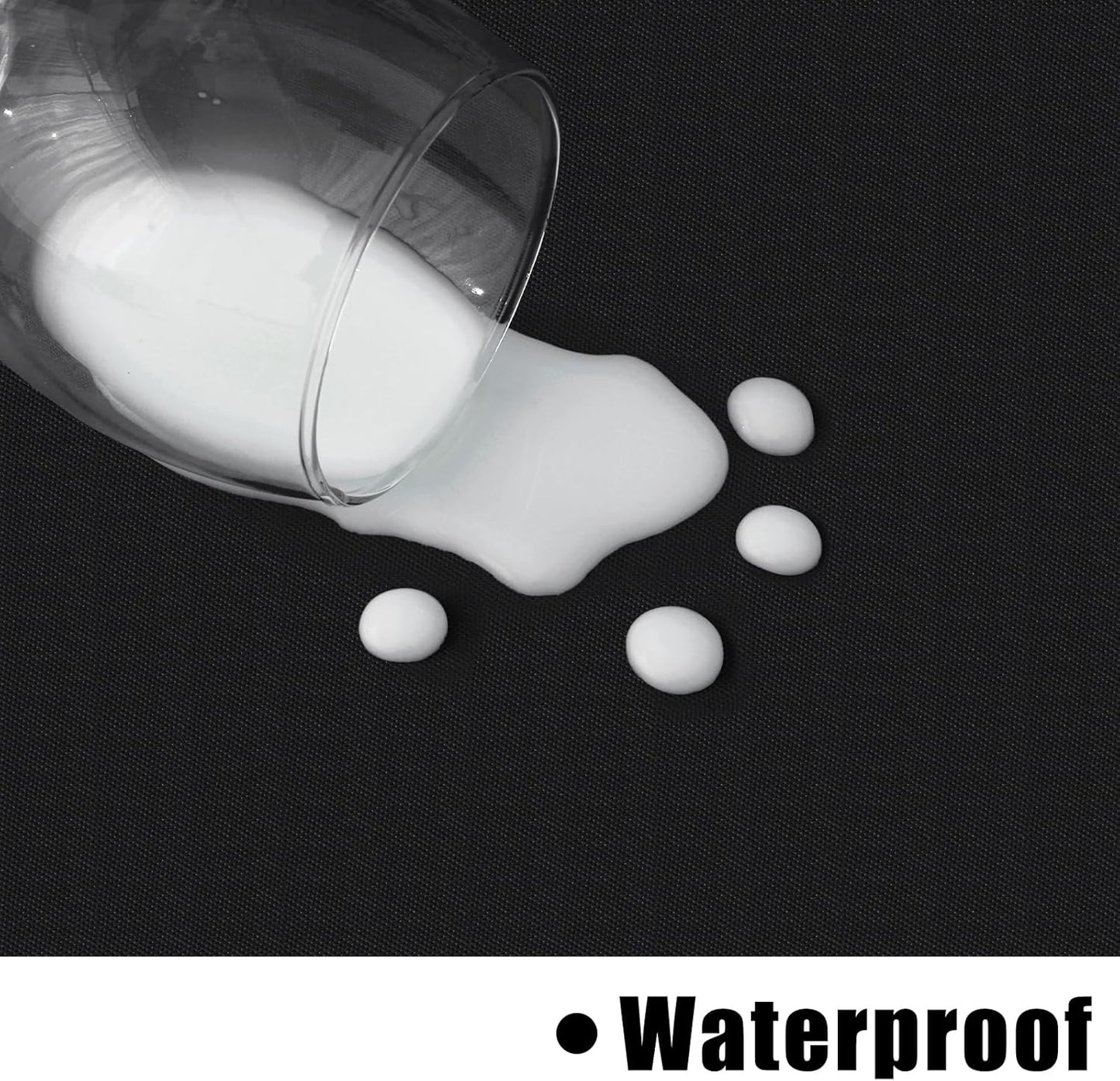 homing Rectangle Vinyl Tablecloth, Waterproof Spillproof Plastic Flannel Backed Table Cloth, Wipe Clean Table Cover for Dining, Buffet Parties and Camping (Black, 52" x 70")