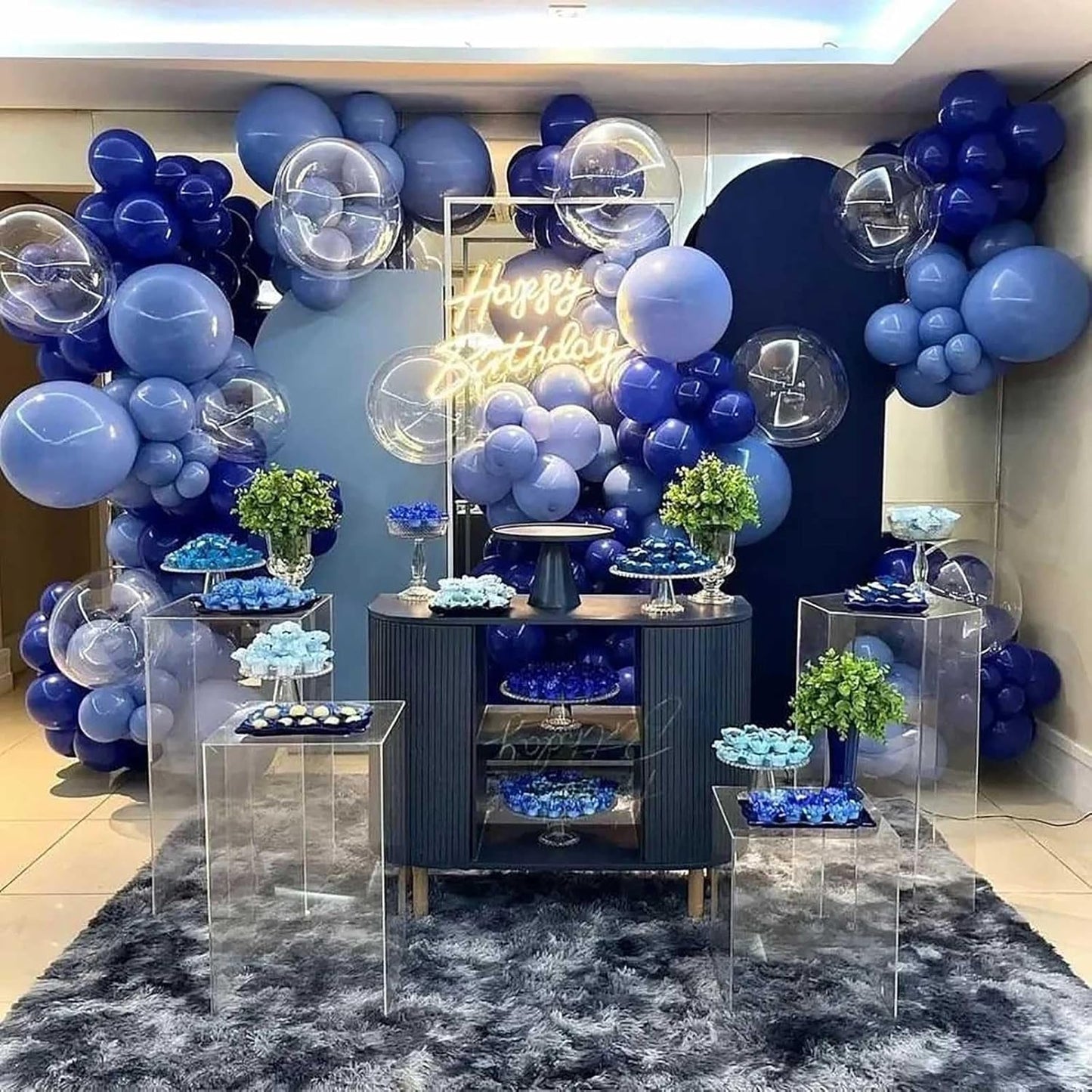 KALOR 12 Inch Royal Blue Balloons, 50 Pcs Latex Helium Balloons for Kid's Birthday Party, Baby Shower, Wedding, Graduate Party Decorations