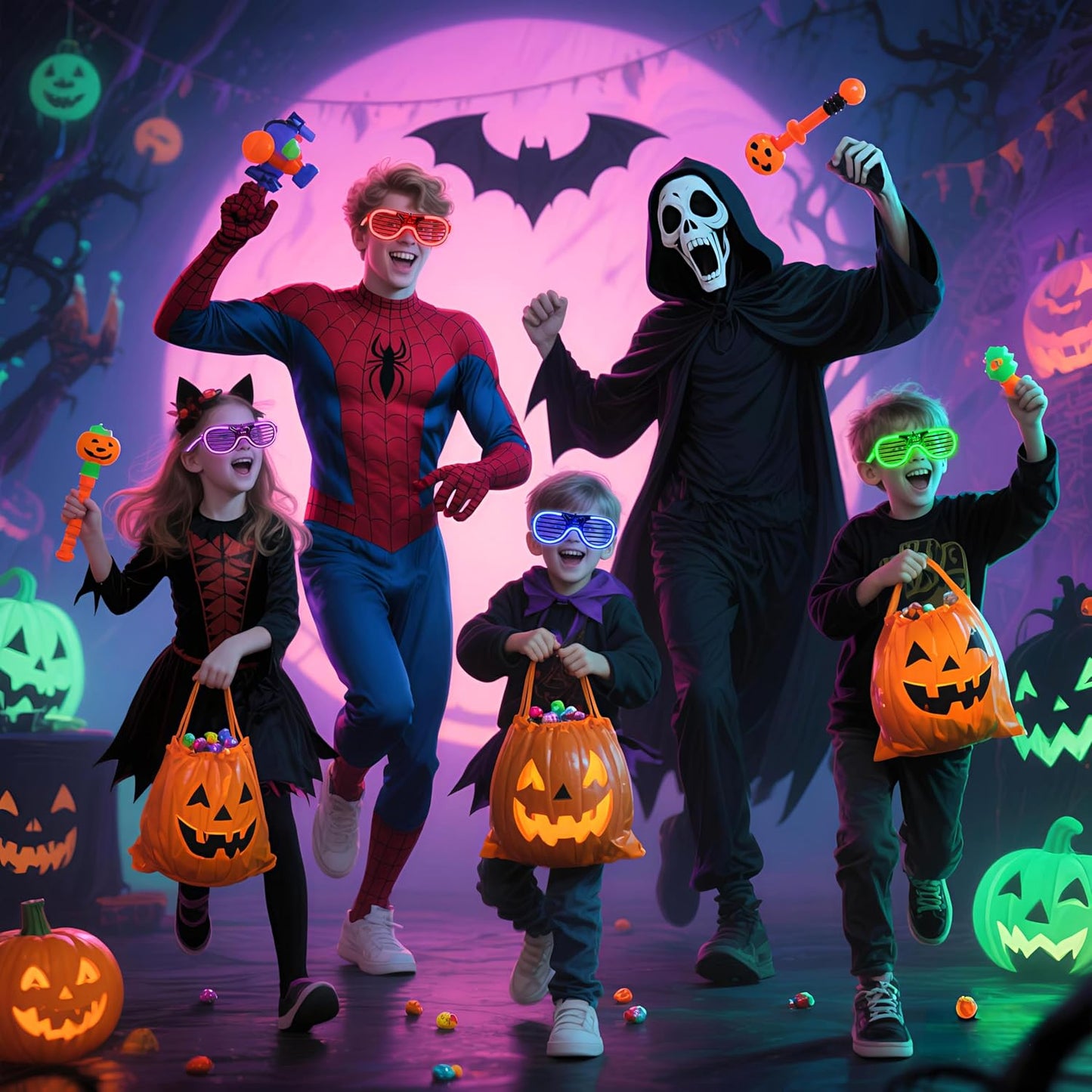 35 Packs New LED Glasses 7 Neon Colors（ 2 NEW Neon Colors Added ）glow in the dark party supplies for Kids Adult Glow sticks Light Up Glasses fit Birthday Valentine's Day Halloween Christmas Carnival