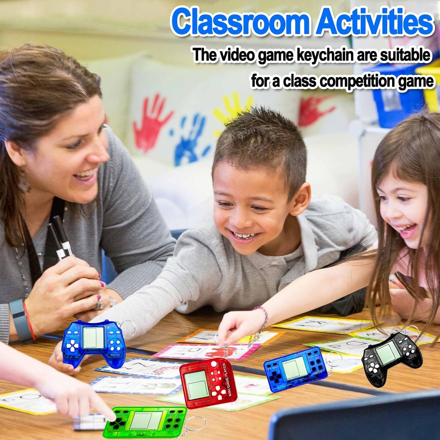 25 Pcs Video Game Party Favors, Mini Video Games Keychain, Gamer Birthday Party Decorations, Gamer Party Favors for Kids 8-12, Classroom Prizes, Goodies Bags Stuffer, Backpack