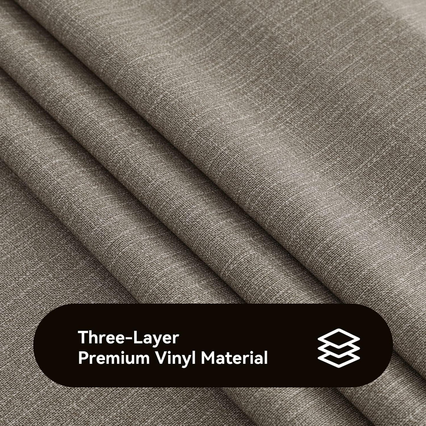 Romanstile 100% Waterproof PVC Tablecloth, Rectangle Oil Spill Proof Stain Resistant Vinyl Table Cloth, Wipe Clean Plastic Table Covers for Kitchen/Dining/Parties - 60 x 102 Inch, Brown