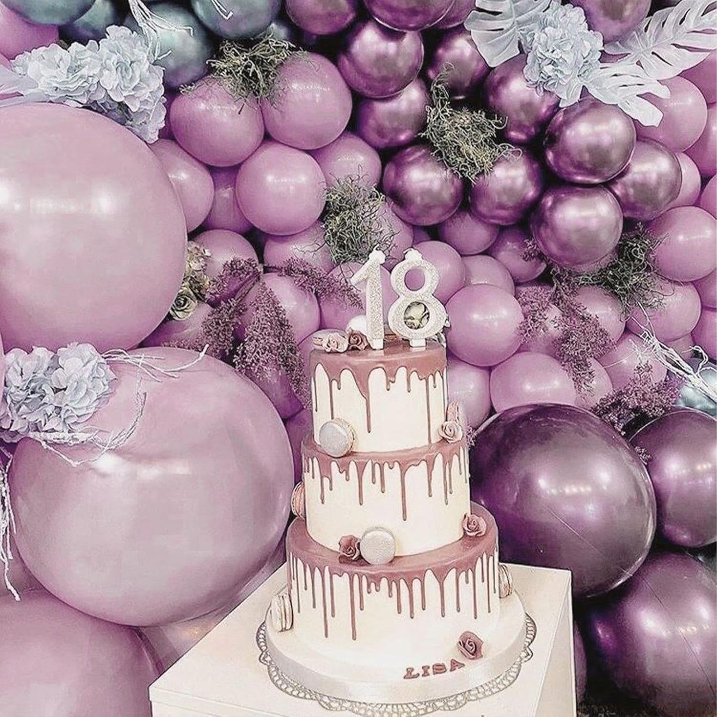 PartyWoo Dusty Purple Balloons 50 pcs 12 Inch Matte Lavender Lilac Latex Helium Balloons for Wedding Baby Shower Gender Reveal Graduation Birthday Party Decorations Purple-F29