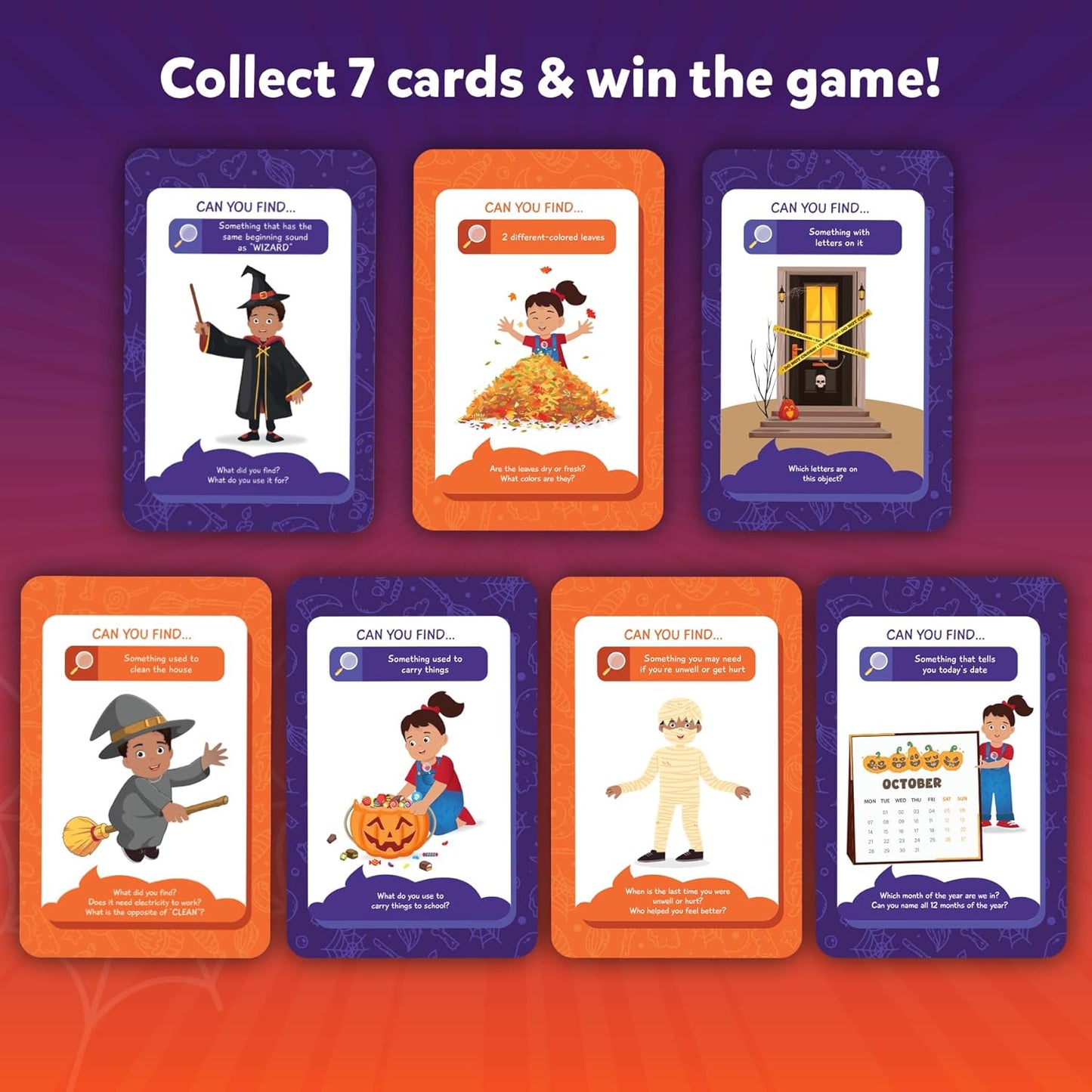 Skillmatics Card Game - Found It Halloween Scavenger Hunt, Educational Learning Toys, Perfect for Indoor or Outdoor Play, Classrooms, Party Games, Gifts for Kids and Families, for Ages 4, 5, 6, 7