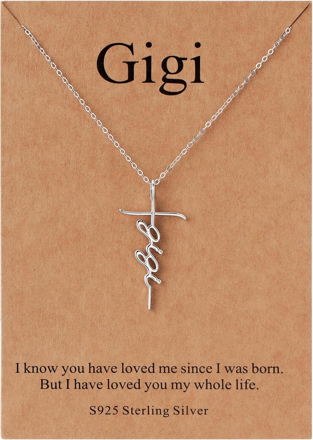 Lcherry Faith Cross Pendant Necklace for Women Religious Christian Jewelry Mother's Day Gifts for Women