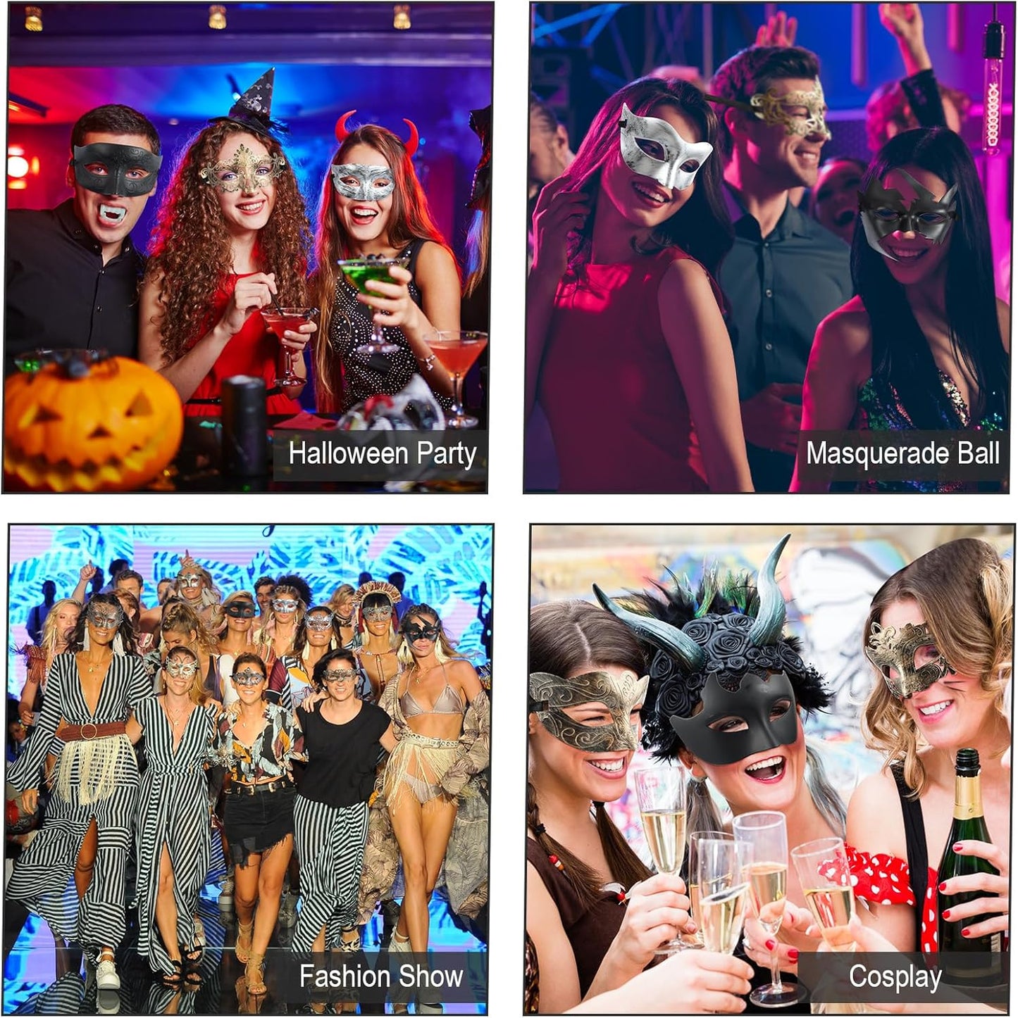 Chivao 120 Pcs Masquerade Masks for Women Men Couple Bulk Venetian Mask Vintage Antique Adult Face Halloween Costumes Party