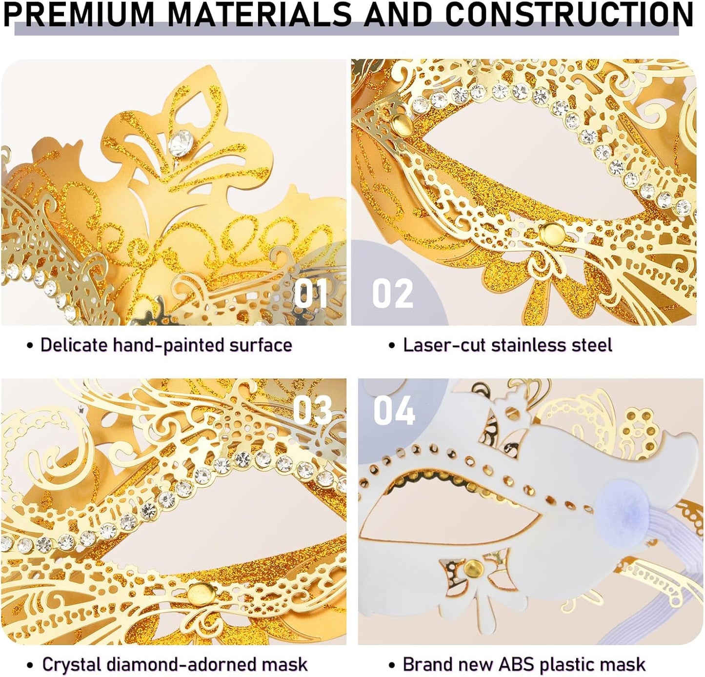 Hoshin Masquerade Mask, Mardi Gras Deecorations Venetian Masks for Womens