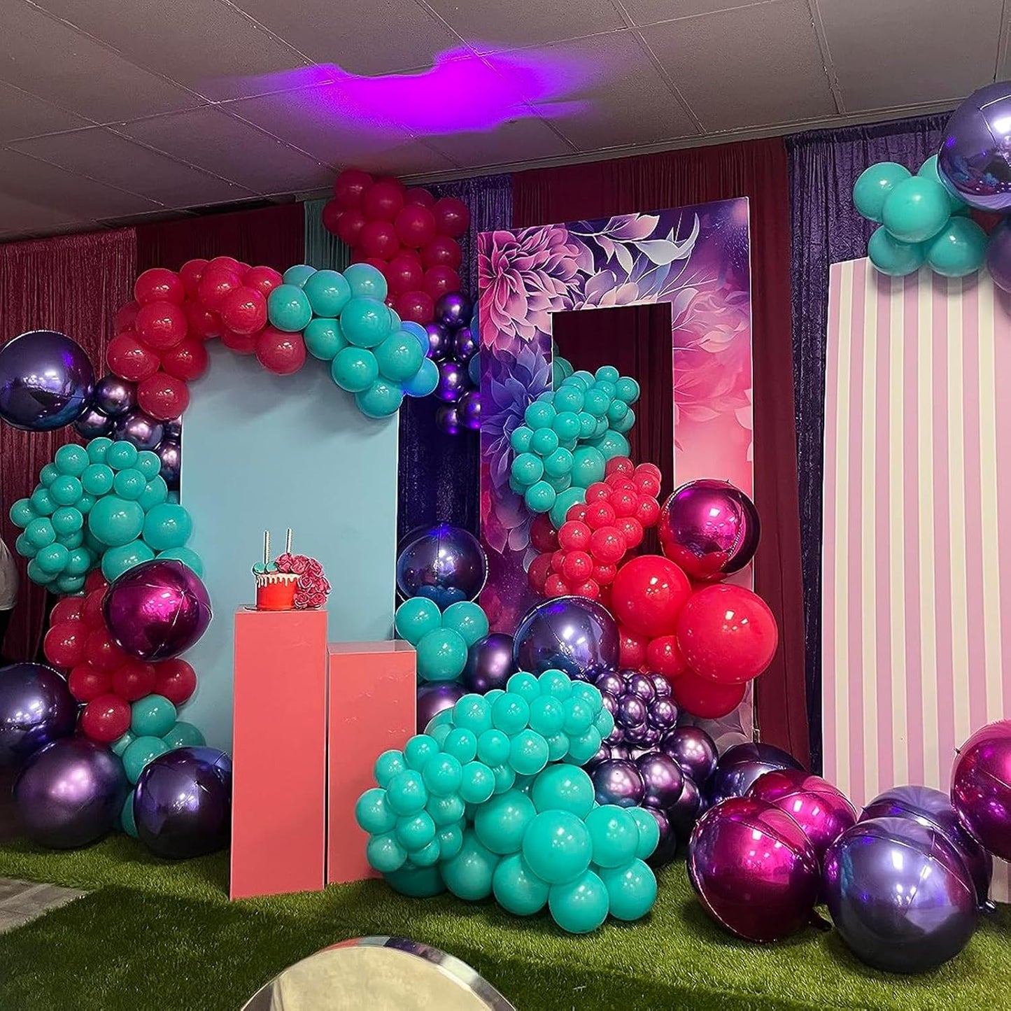 Teal Balloons, 150 pcs Different Sizes Pack of 18 Inch 12 Inch 10 Inch 5 Inch Turquoise Aqua Blue Teal Balloon Arch Kit Garland for Graduation Wedding Baby Shower Birthday Party Decorations