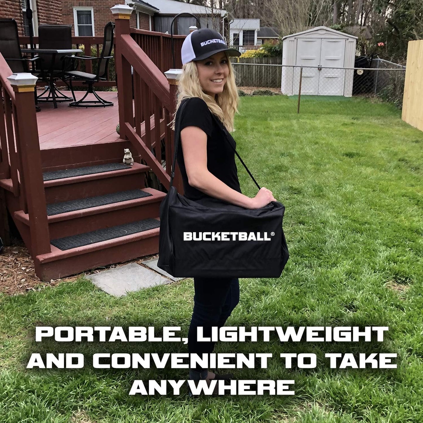 BucketBall | Original, Largest & Most Durable Brand | Supports USA Jobs | Ultimate Outdoor & Tailgate Game | Perfect for Beach, Pool, Lawn, Yard, Camping