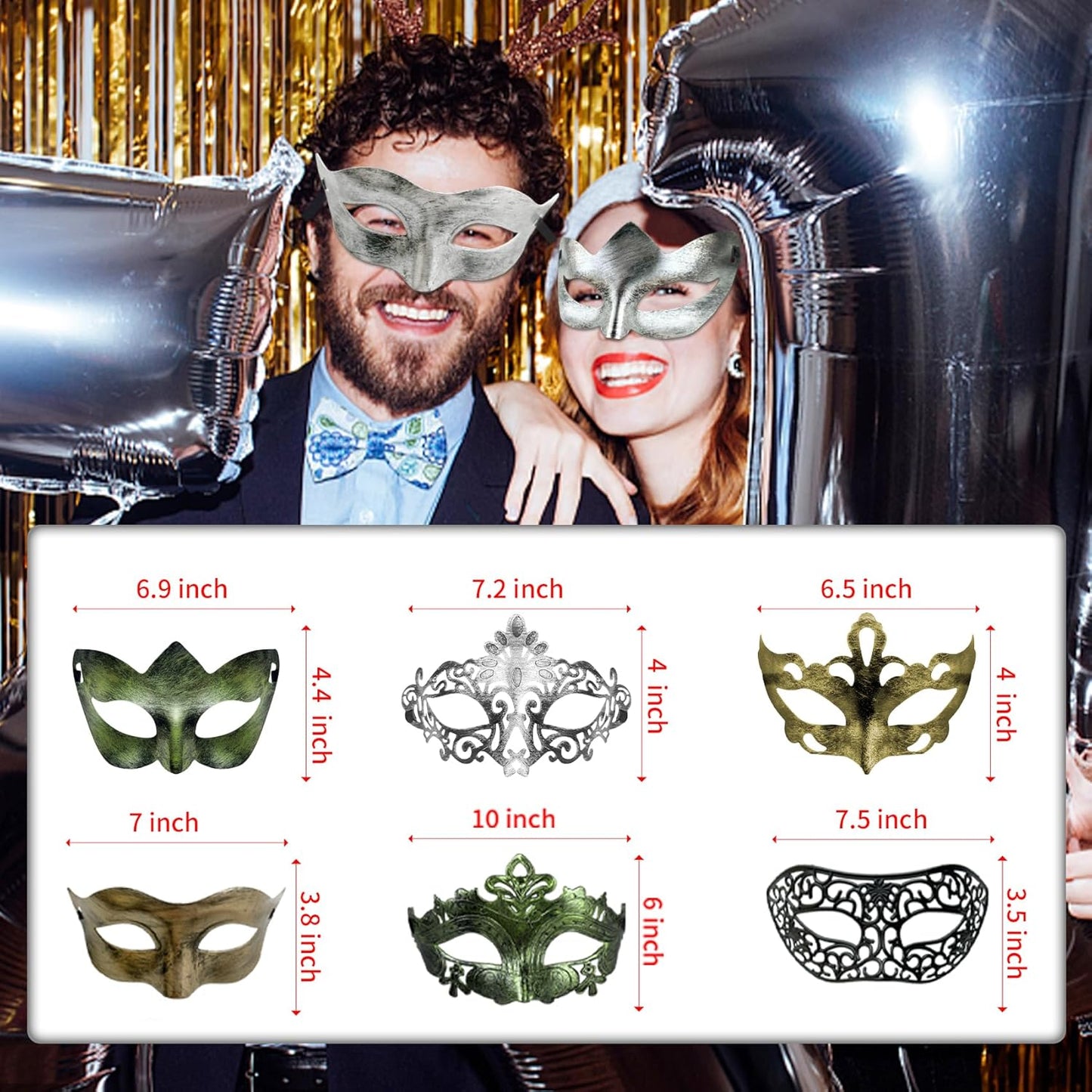 40 Pieces Masquerade Masks Vintage Antique Masks Venetian Party Masks