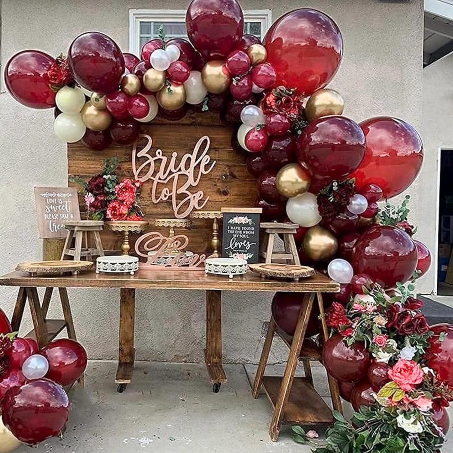 PartyWoo Pearl Burgundy Balloons 140pcs Different Sizes of 18 12 10 5 Inch Dark Red Maroon Wine Colored Balloon Arch Kit Garland for Graduation Wedding Anniversary Birthday Party Decorations Red-Z61