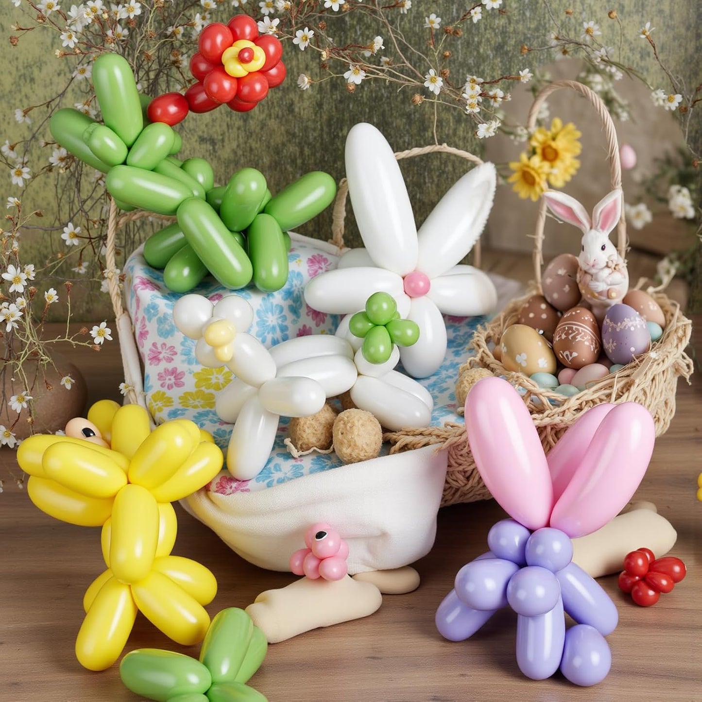 LovesTown 260 Pastel Long Balloons,100PCS Colorful Twisting Balloons Thickening Latex for Modeling Animal Model Weddings Birthdays Festival Party Decoration