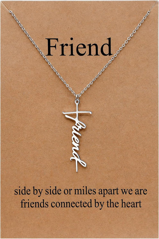 Lcherry Faith Cross Pendant Necklace for Women Religious Christian Jewelry Mother's Day Gifts for Women