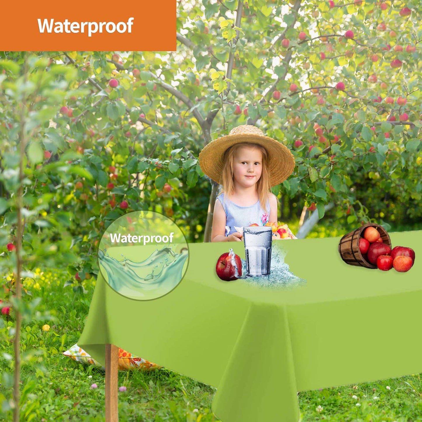 Lime Green Disposable Plastic Tablecloth for Rectangle Tables (12 Pack) Premium Decorative Table Covers, for Parties, Events and Weddings, Indoors & Outdoors, 54 x 108 inch, Rectangle, Lime Green